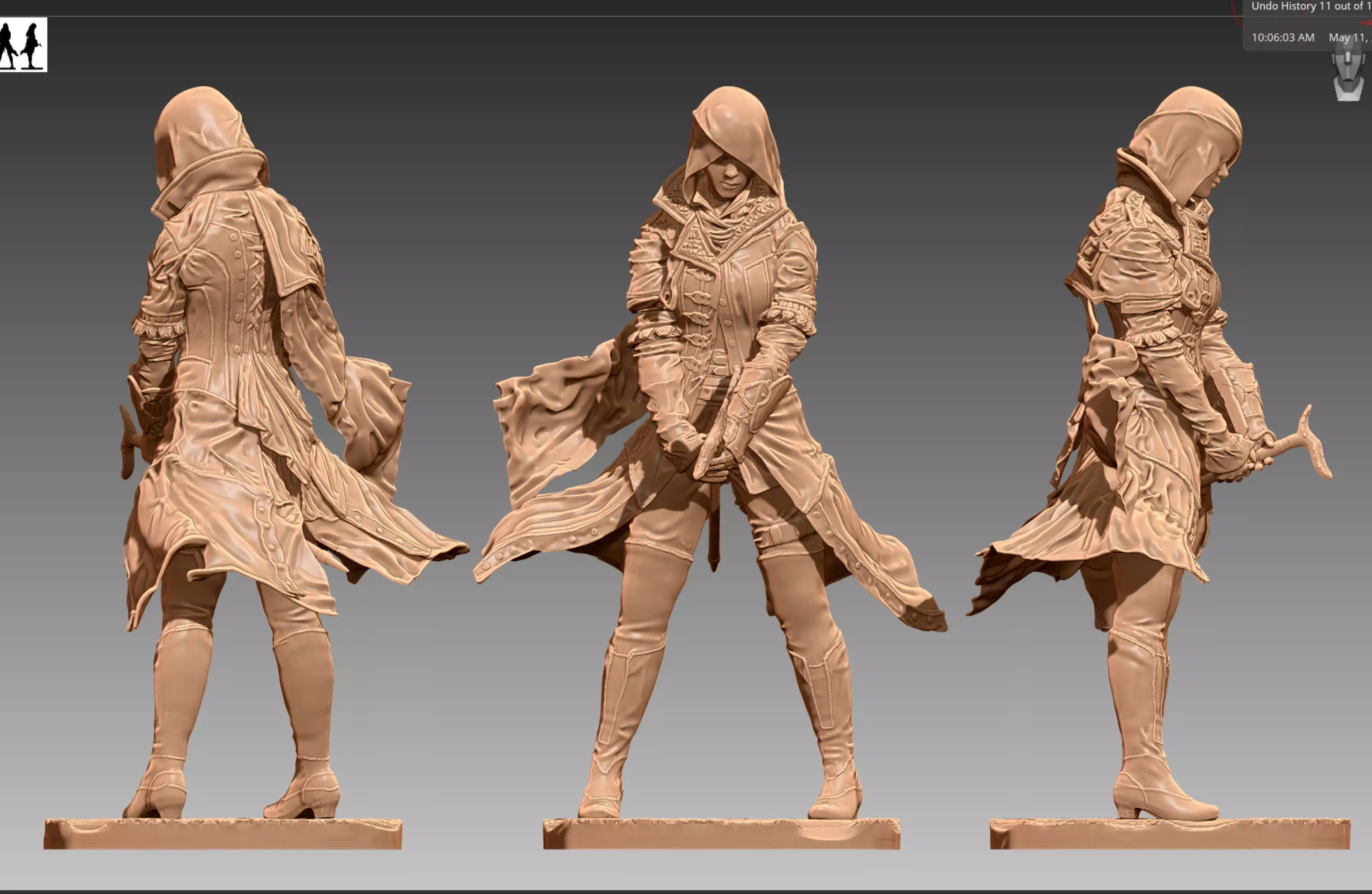Assassins Creed Syndicate Evie Frye 3D print OBJ and STL  3D print model_0
