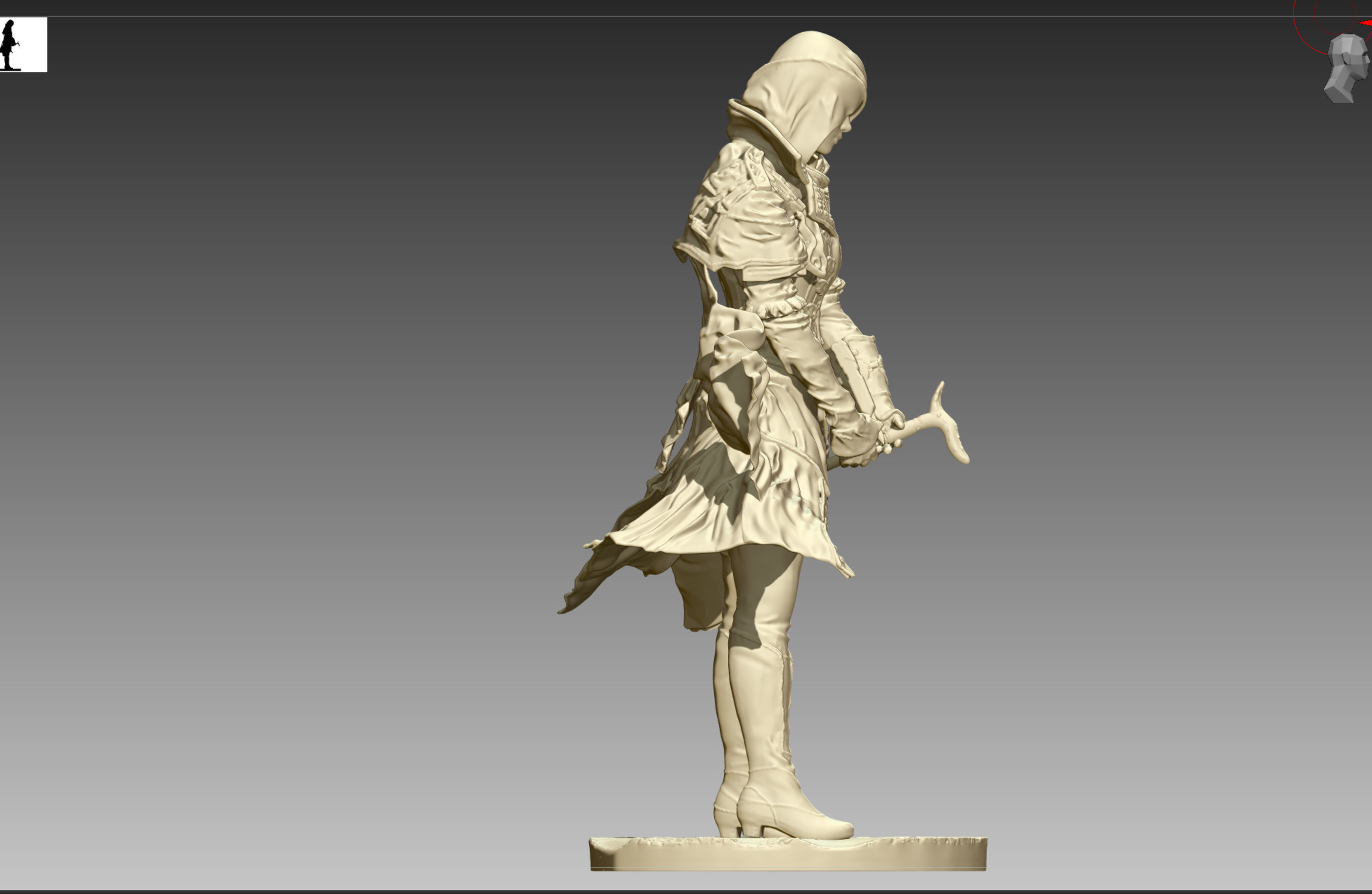 Assassins Creed Syndicate Evie Frye 3D print OBJ and STL  3D print model_7