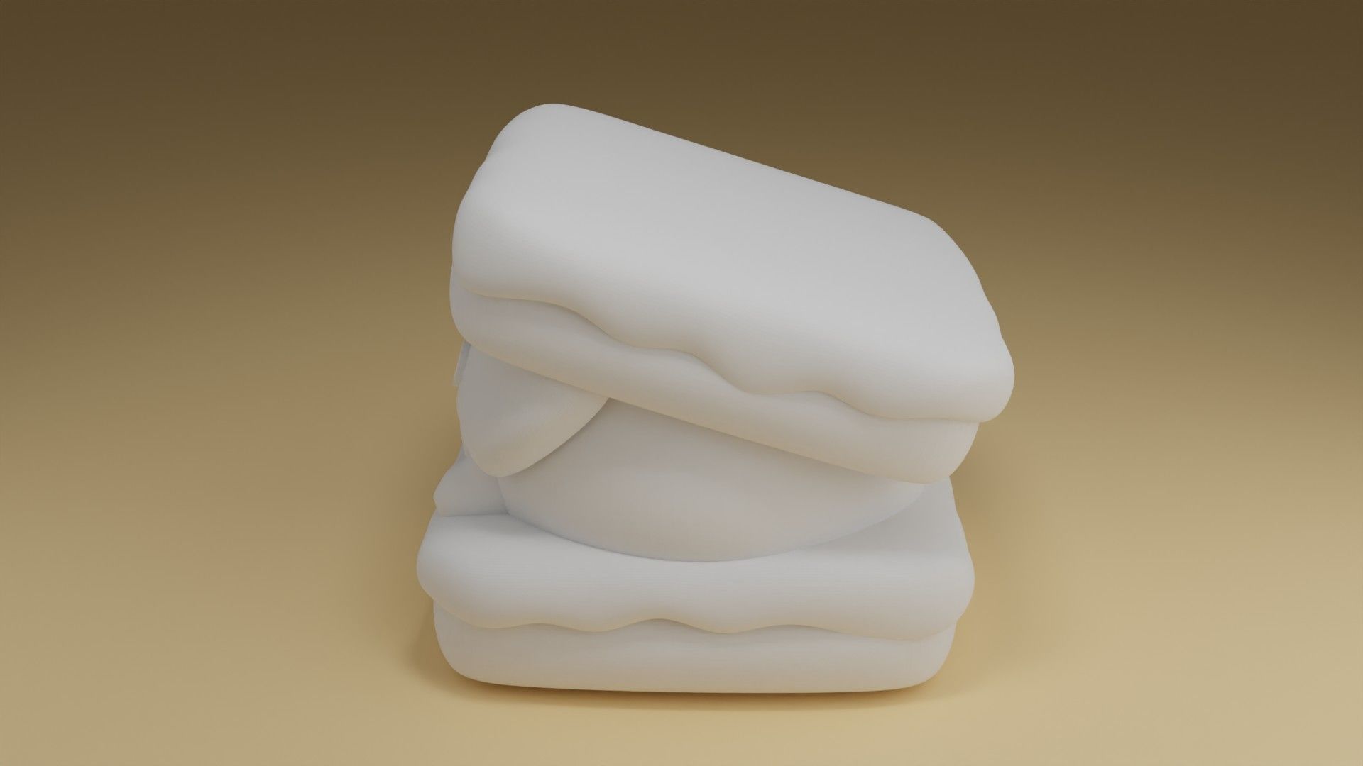 creampuff pig 3D print model_5