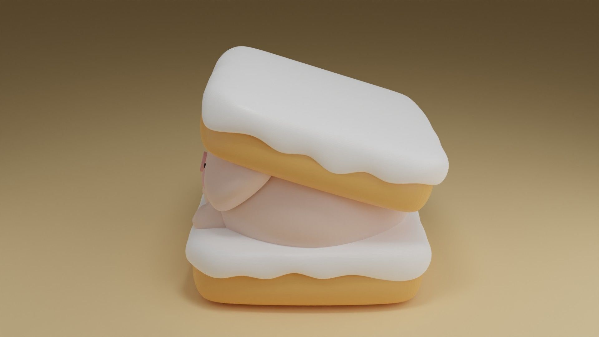 creampuff pig 3D print model_13