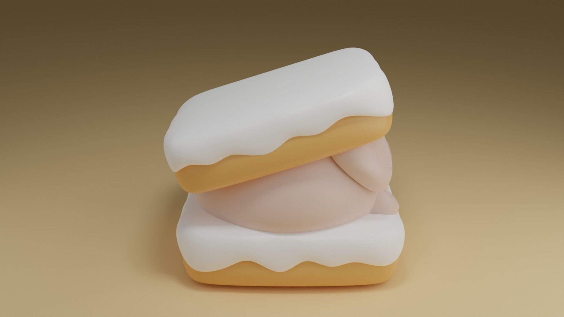 creampuff pig 3D print model_9