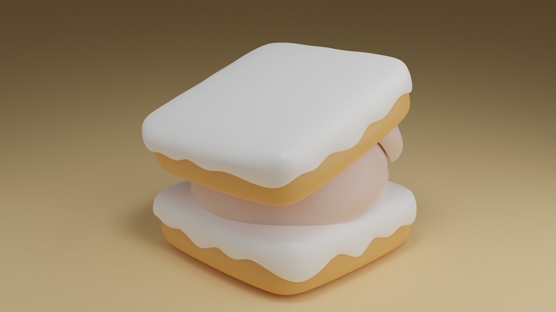 creampuff pig 3D print model_10