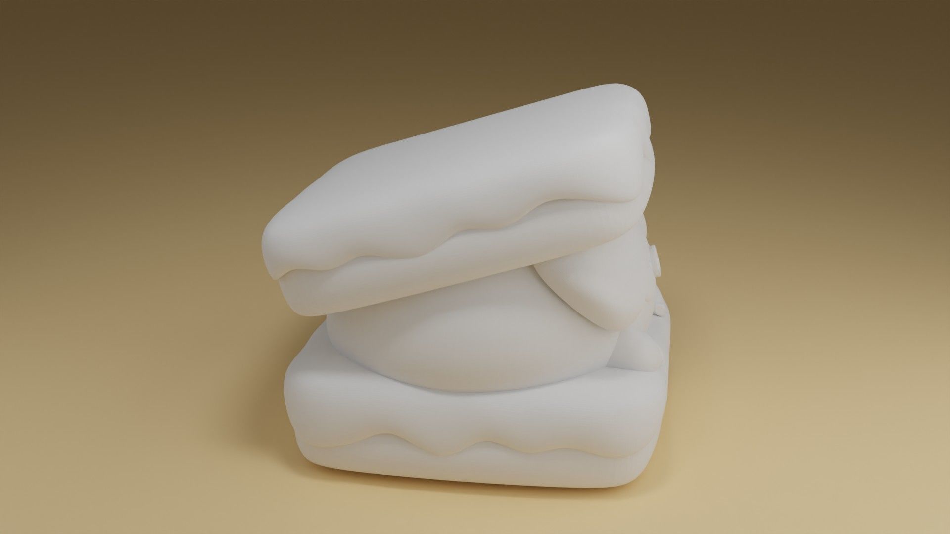 creampuff pig 3D print model_3