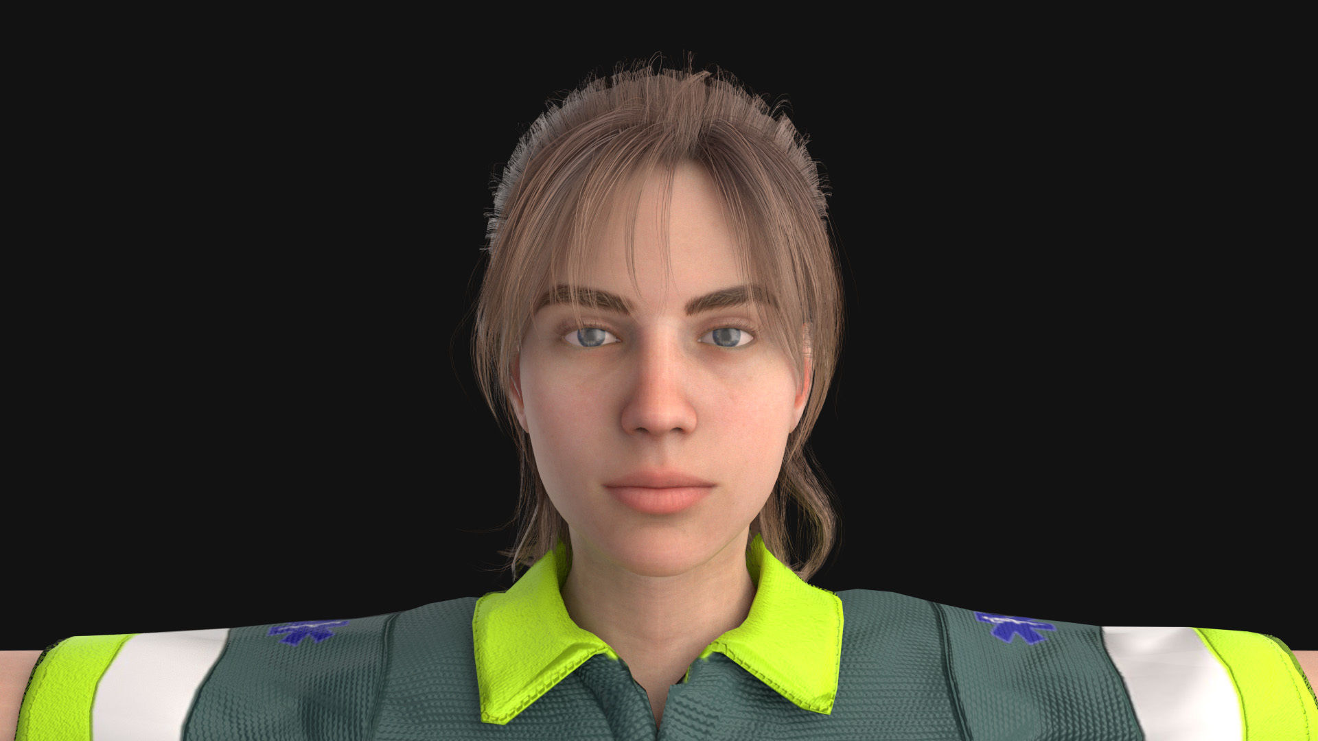 Paramedic Teams Rigged Low-poly 3D model_22