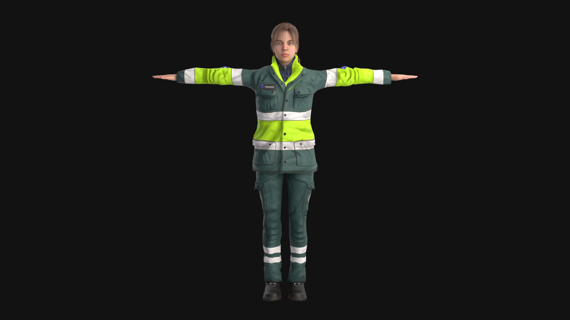 Paramedic Teams Rigged Low-poly 3D model_19