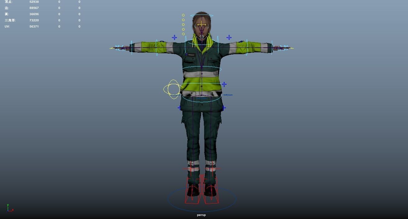 Paramedic Teams Rigged Low-poly 3D model_54