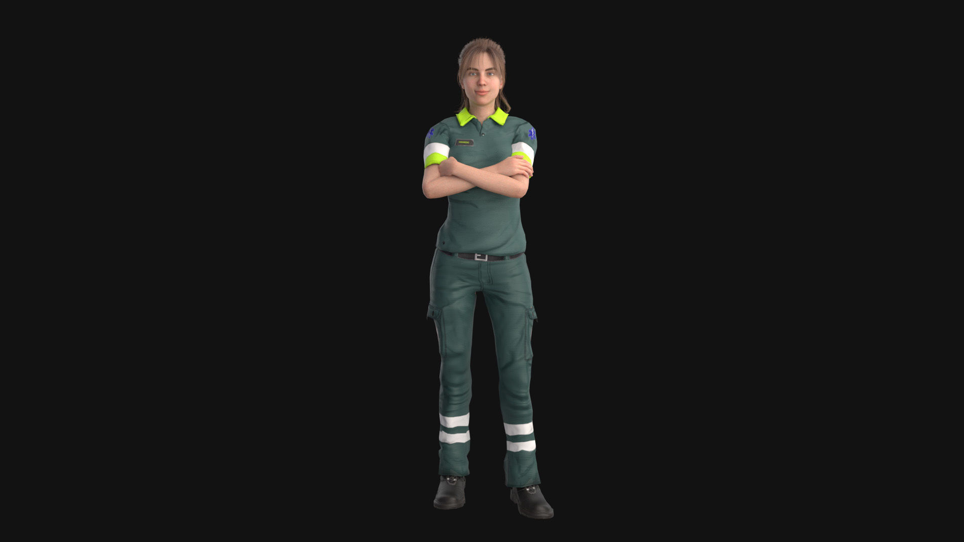 Paramedic Teams Rigged Low-poly 3D model_25