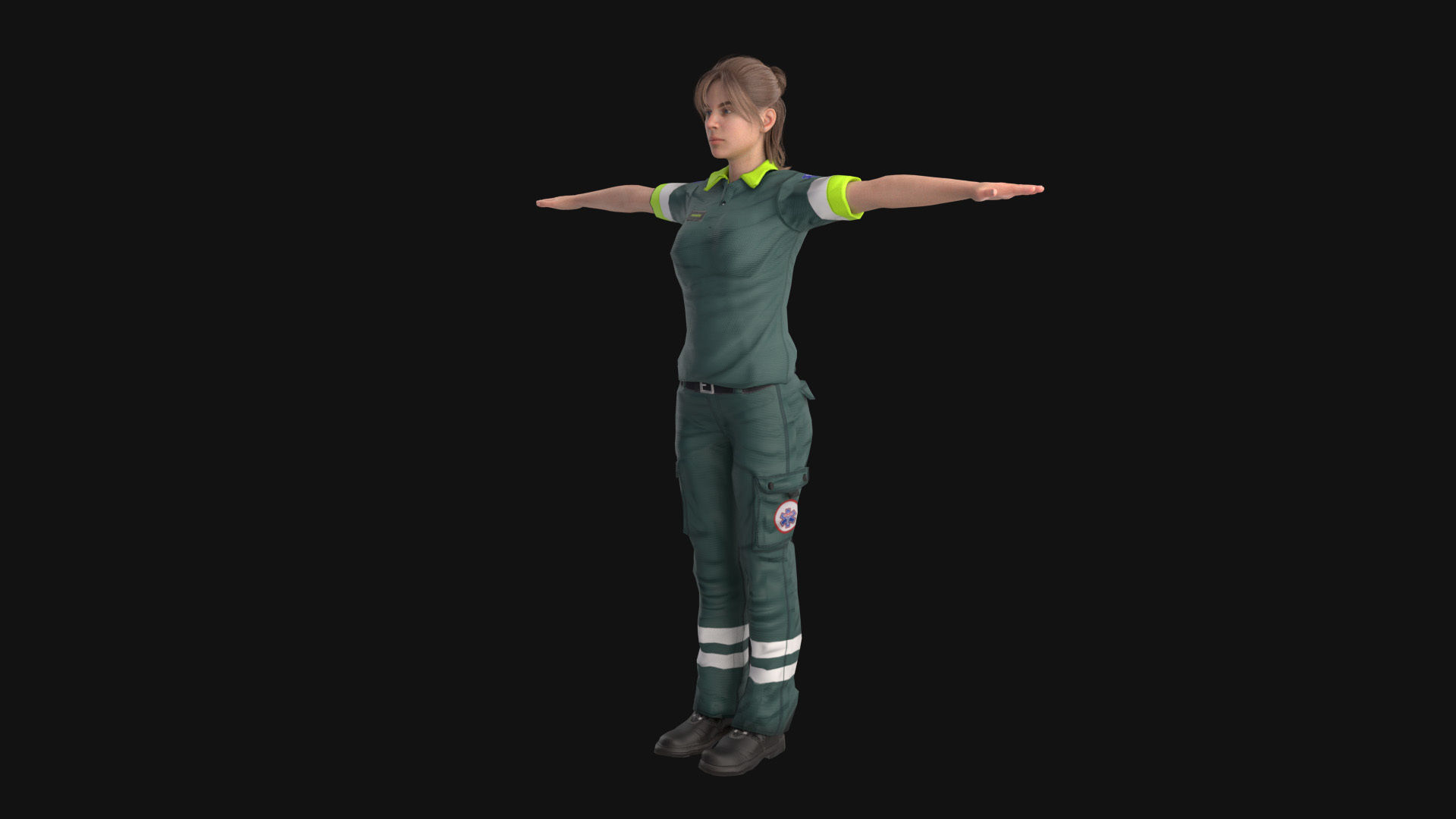 Paramedic Teams Rigged Low-poly 3D model_17