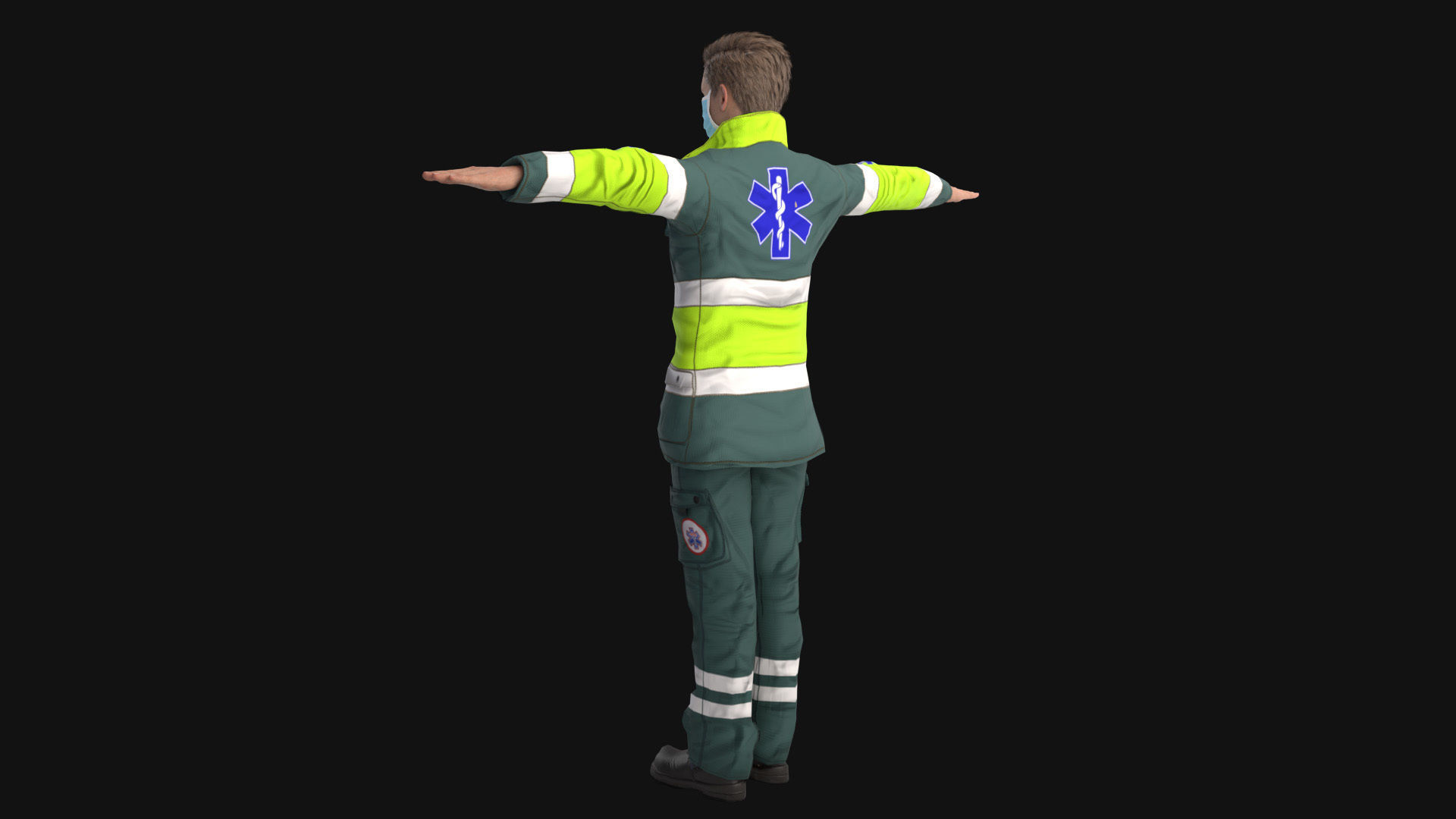 Paramedic Teams Rigged Low-poly 3D model_7