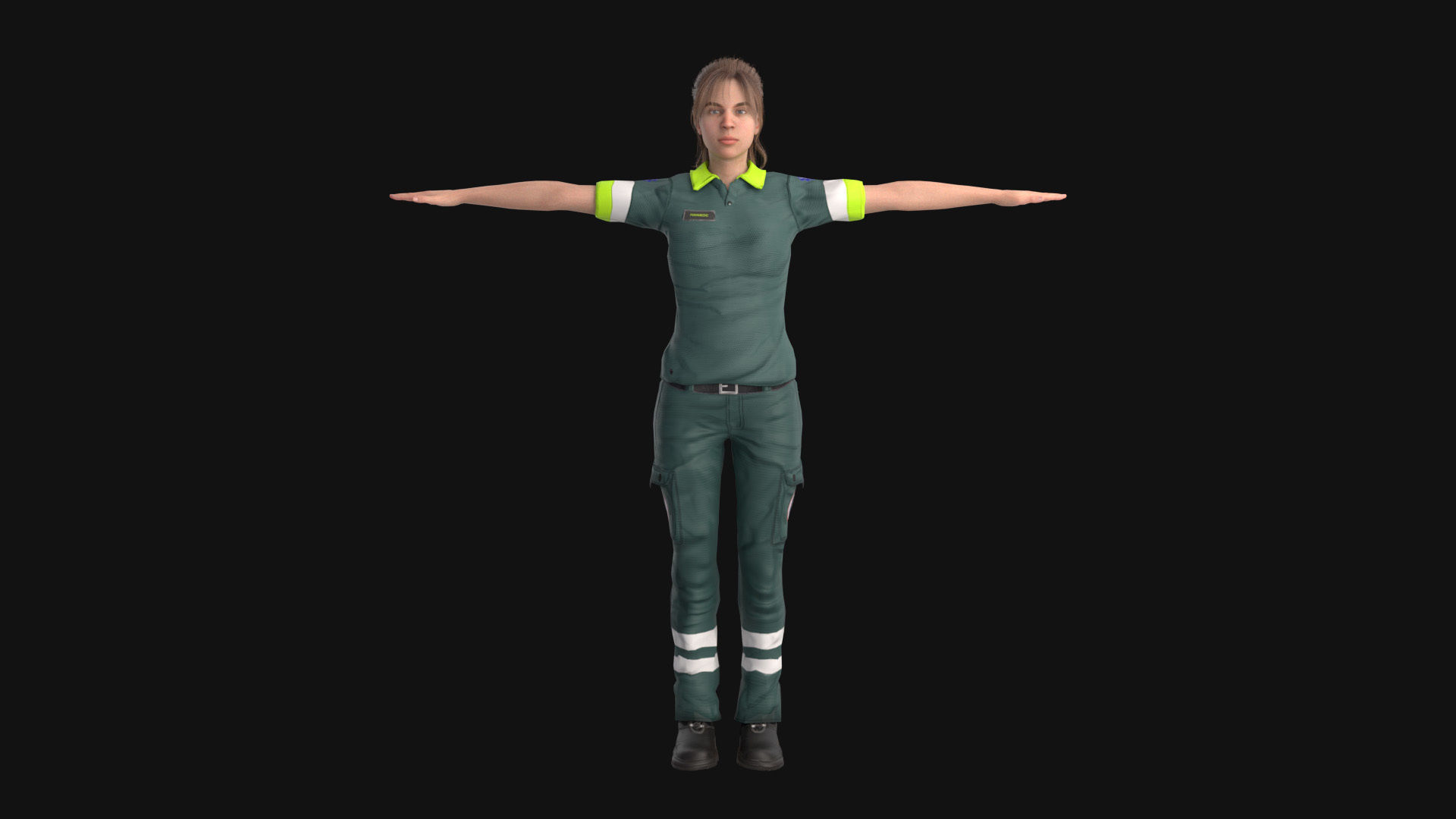 Paramedic Teams Rigged Low-poly 3D model_16