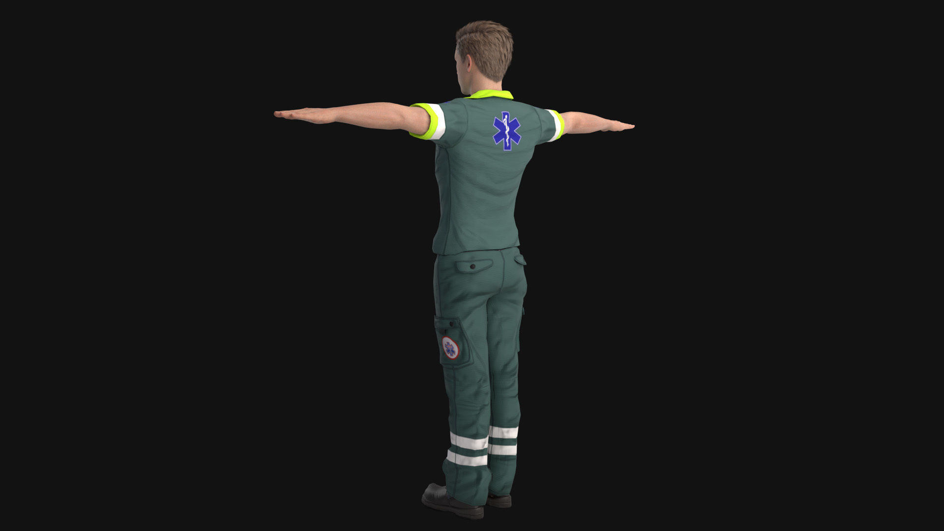 Paramedic Teams Rigged Low-poly 3D model_4