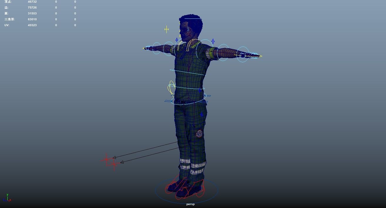 Paramedic Teams Rigged Low-poly 3D model_45