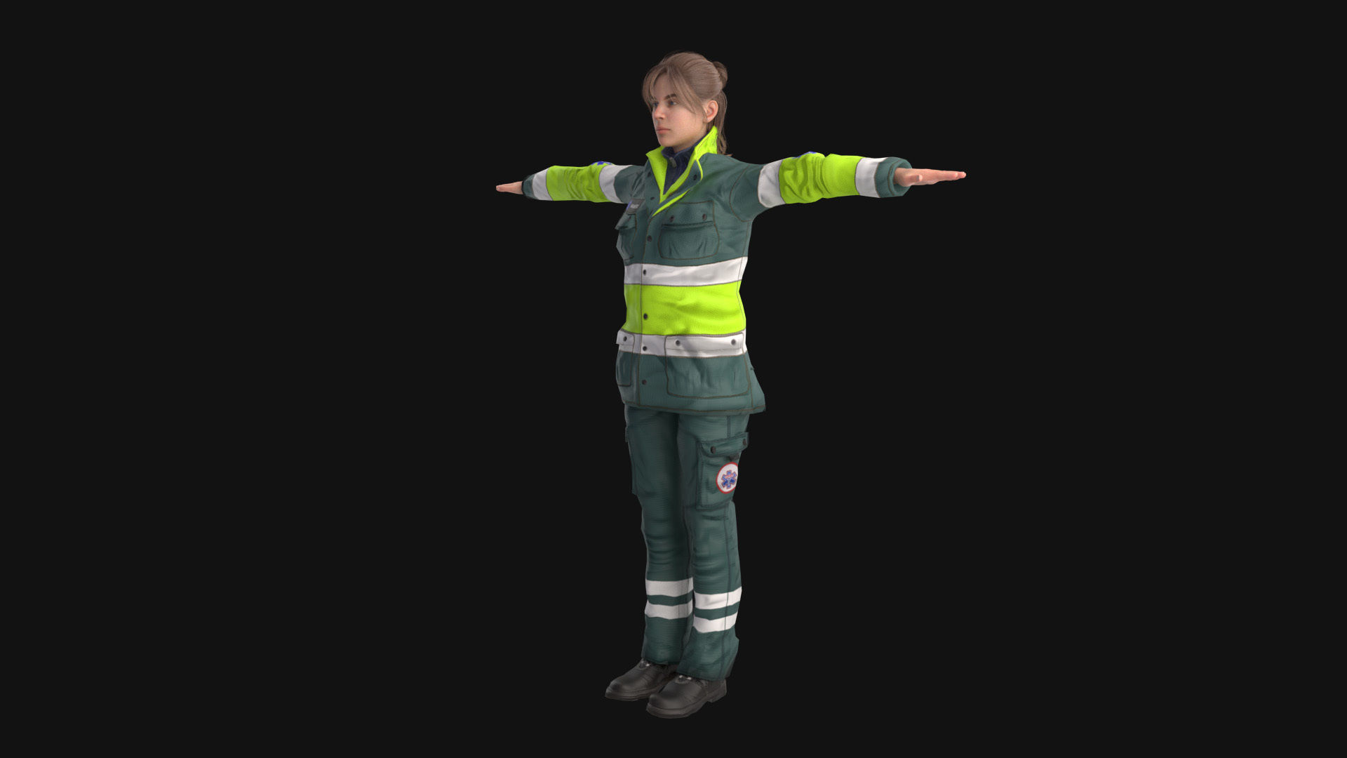 Paramedic Teams Rigged Low-poly 3D model_20