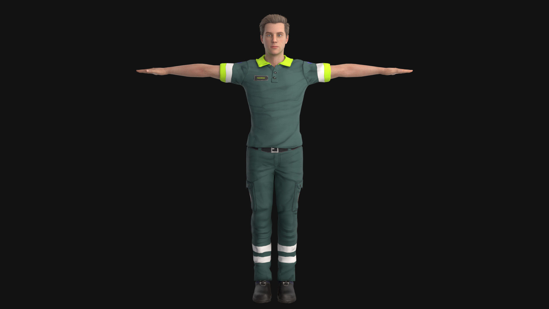 Paramedic Teams Rigged Low-poly 3D model_2