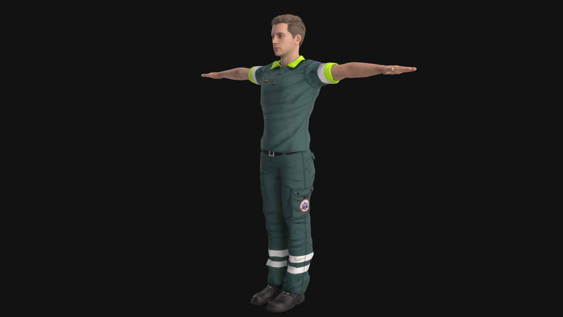 Paramedic Teams Rigged Low-poly 3D model_3