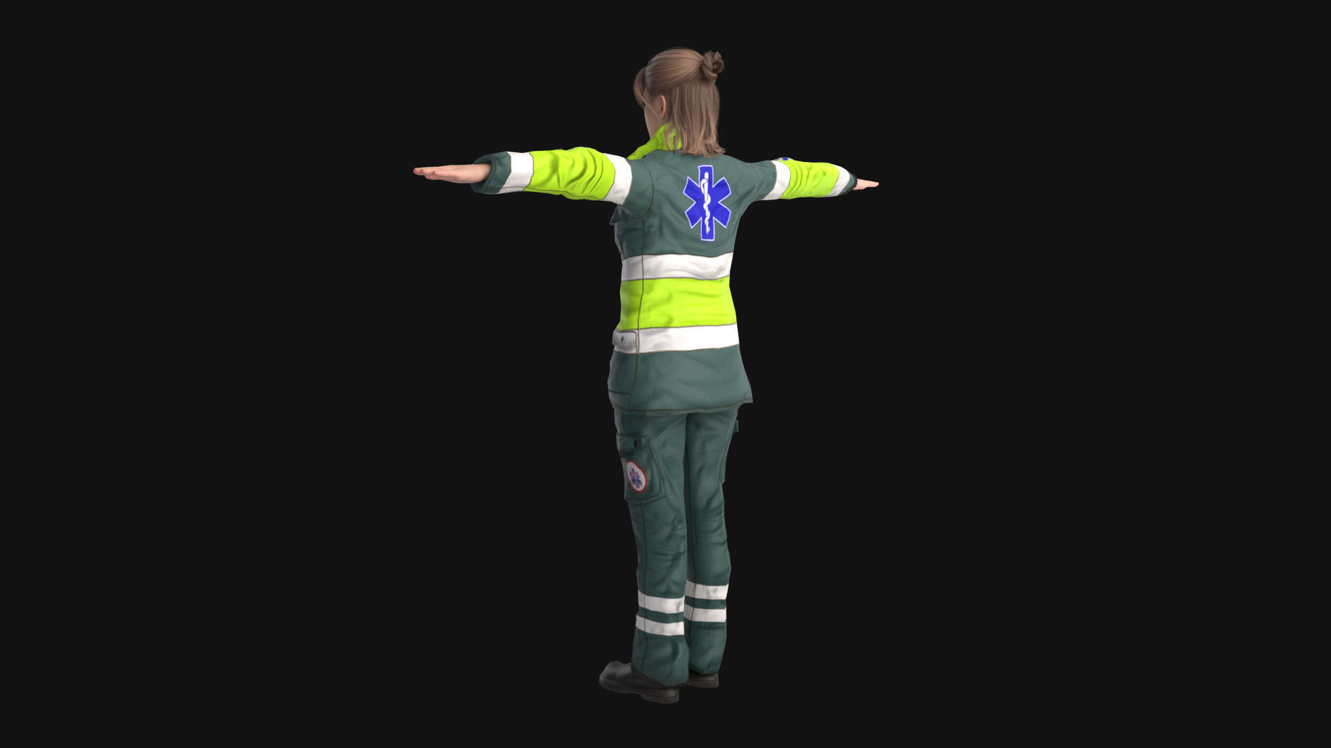 Paramedic Teams Rigged Low-poly 3D model_21