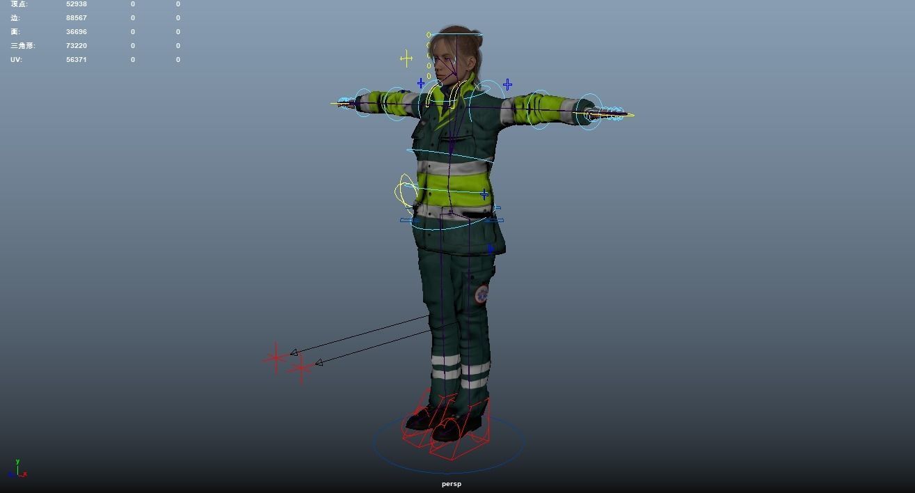Paramedic Teams Rigged Low-poly 3D model_53