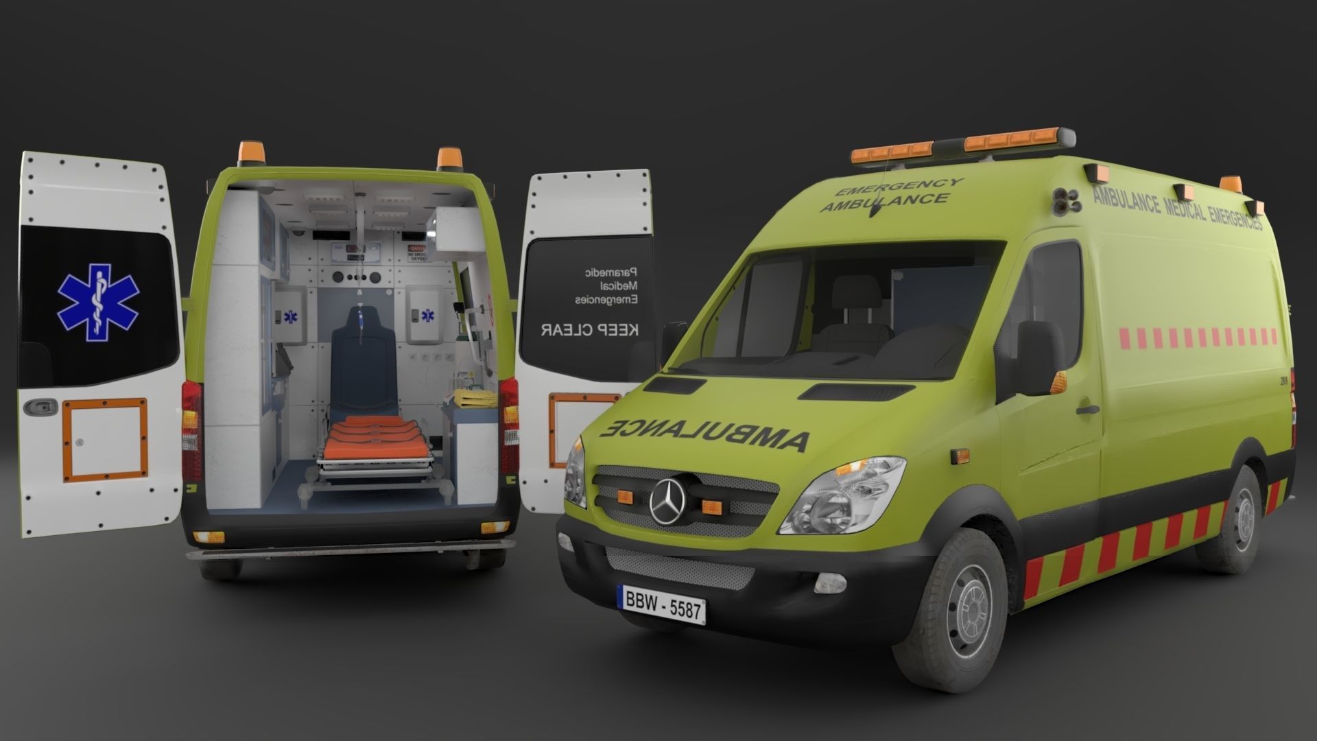 Paramedic Teams Rigged Low-poly 3D model_30