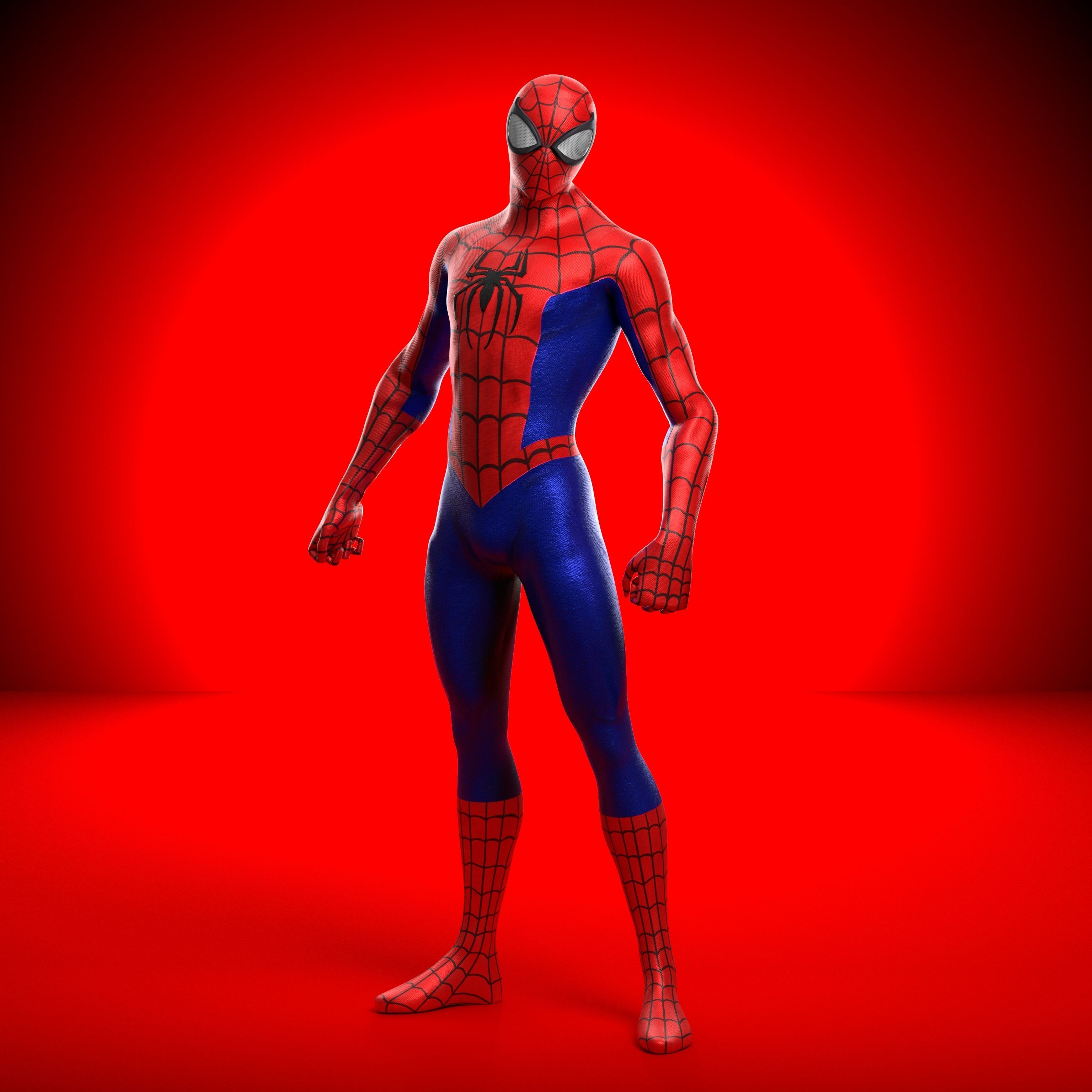 Spiderman Rigging Fortnite Version  Low-poly 3D model_2