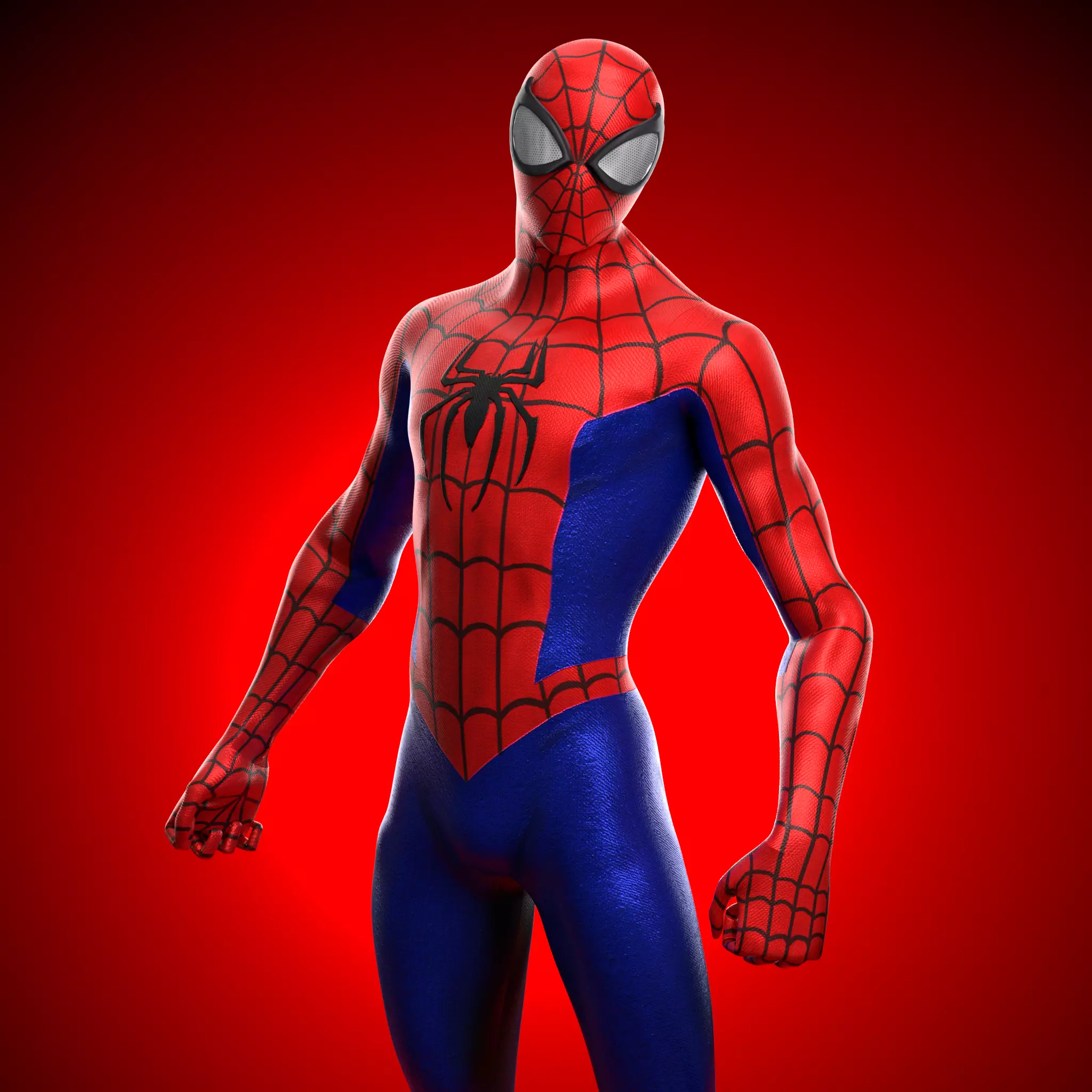 Spiderman Rigging Fortnite Version  Low-poly 3D model_0