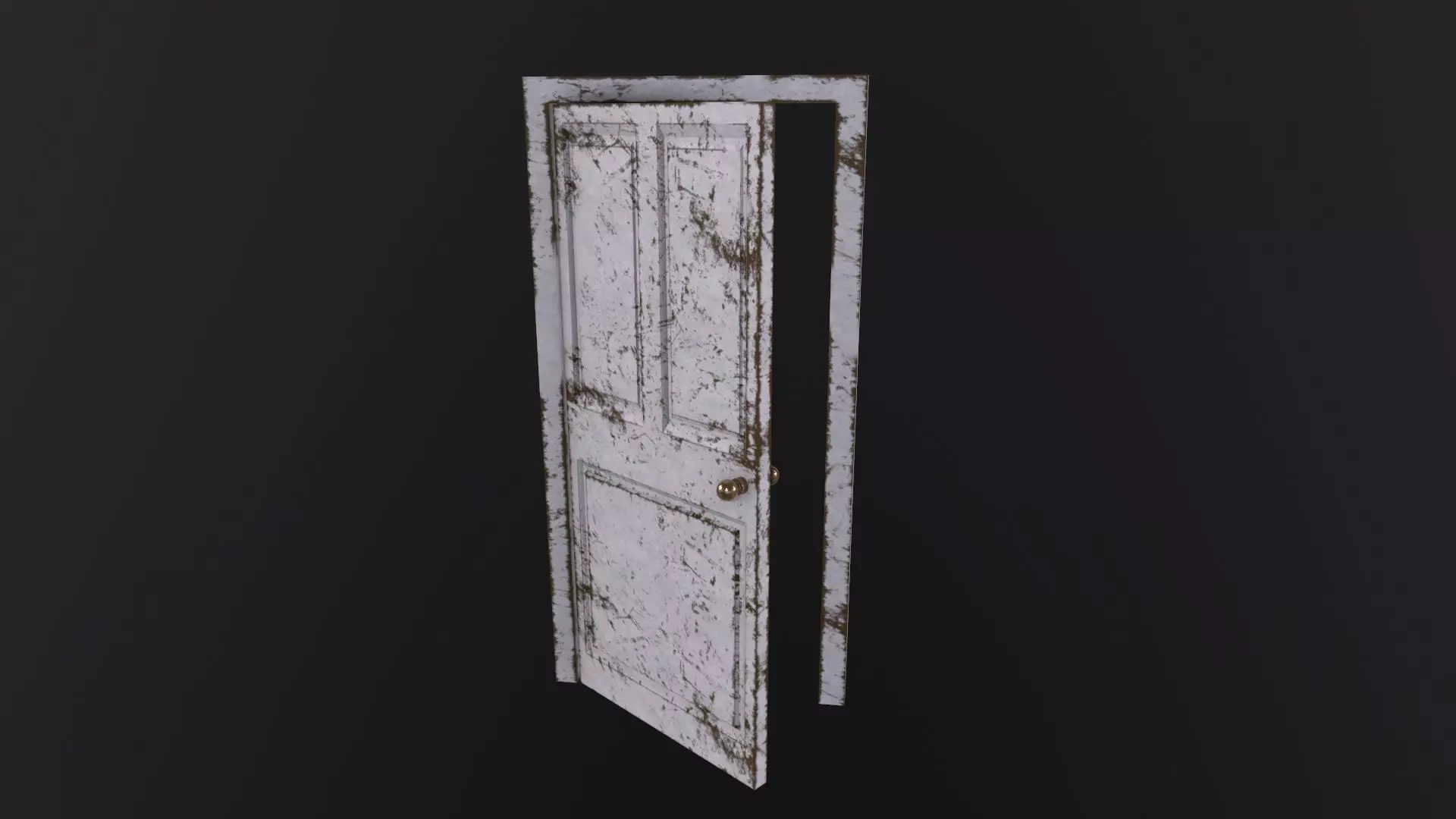 Old Door 3D Model Low-poly 3D model_0