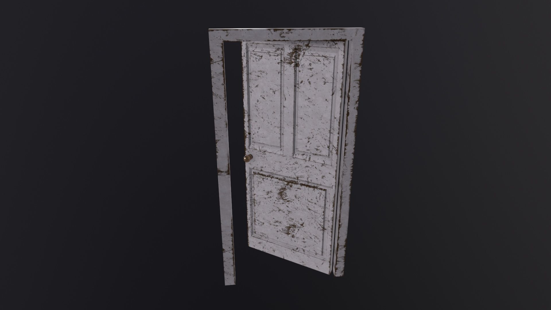 Old Door 3D Model Low-poly 3D model_4