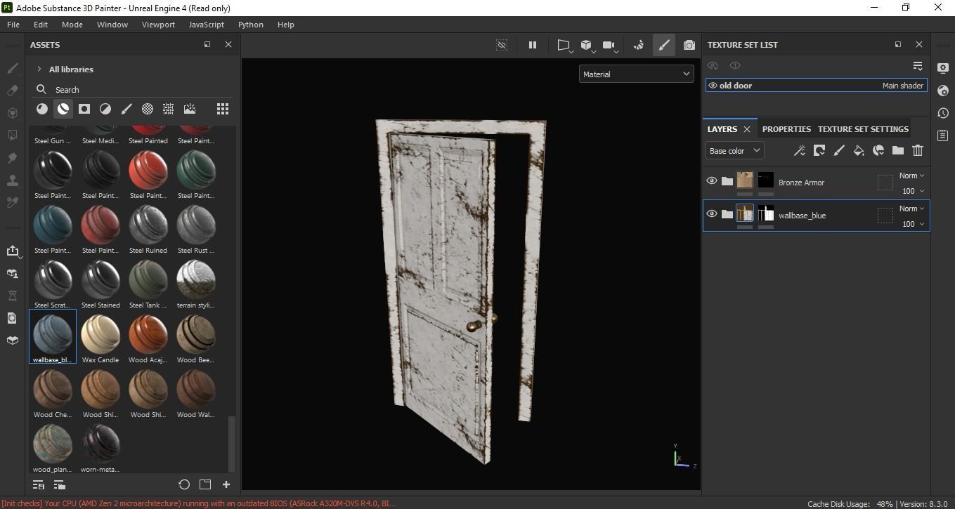 Old Door 3D Model Low-poly 3D model_6