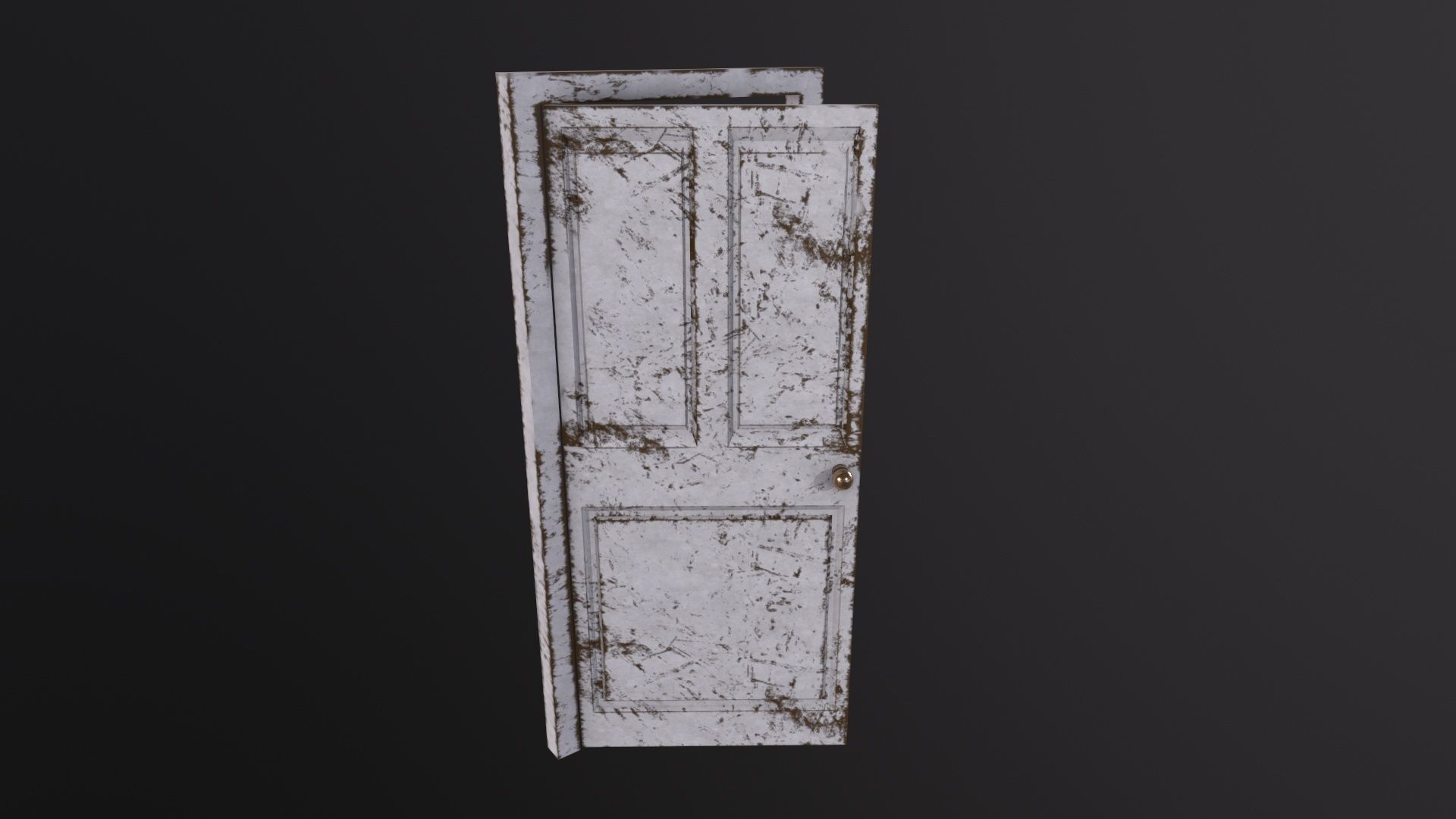 Old Door 3D Model Low-poly 3D model_2