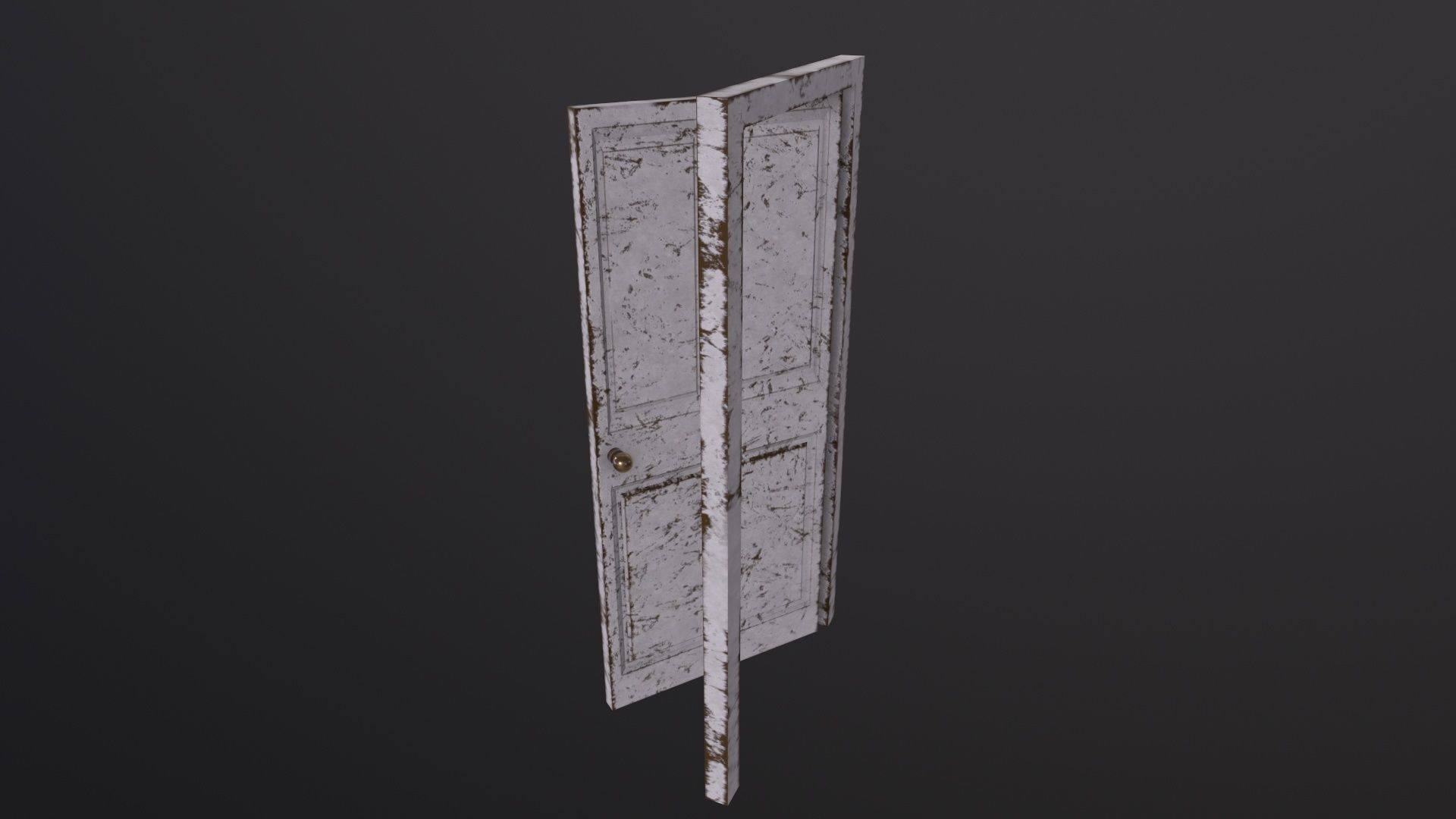 Old Door 3D Model Low-poly 3D model_3