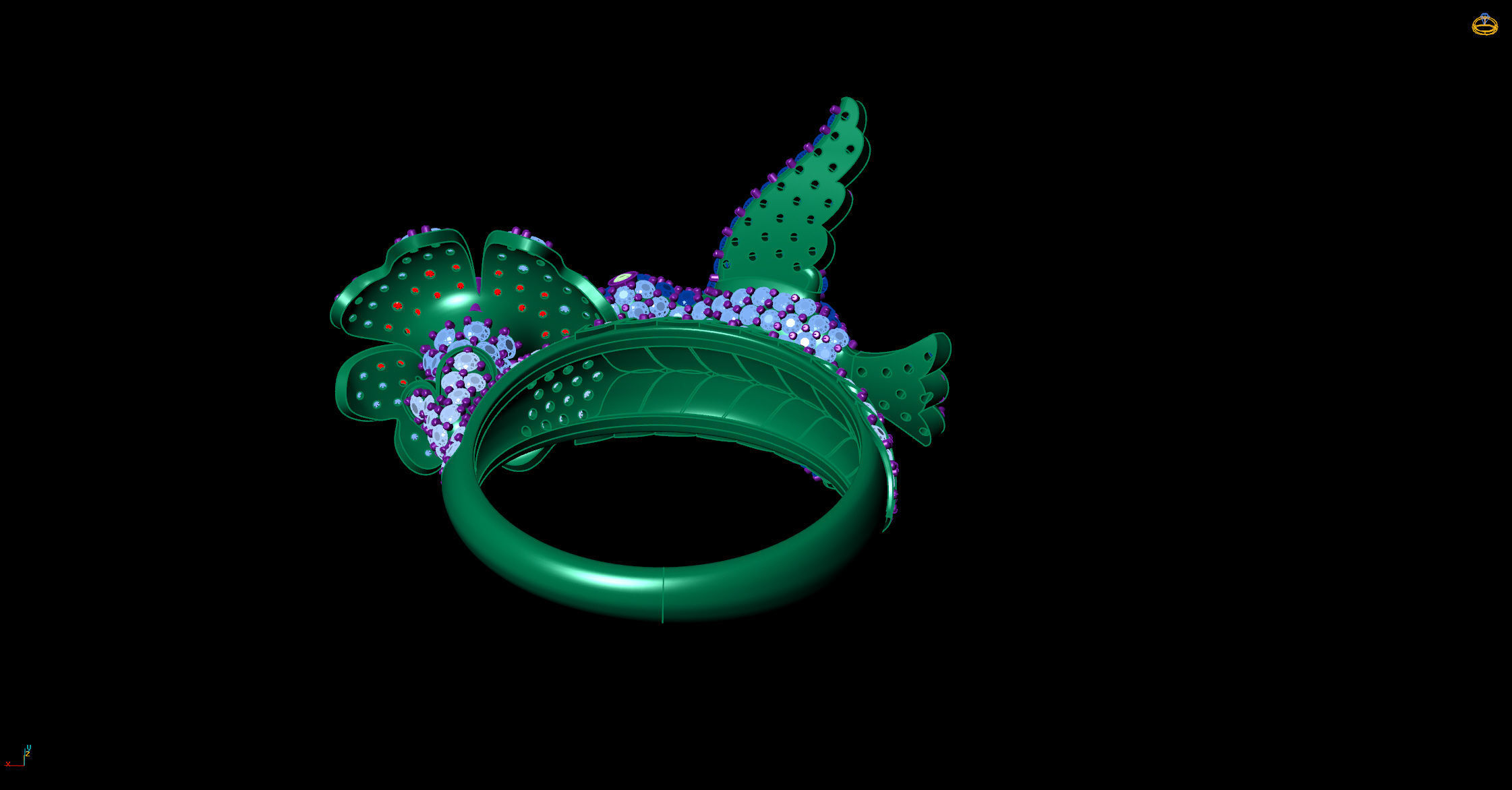 Bird Ring 3D print model_9