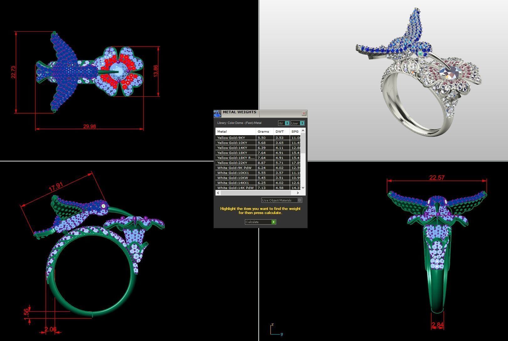 Bird Ring 3D print model_5