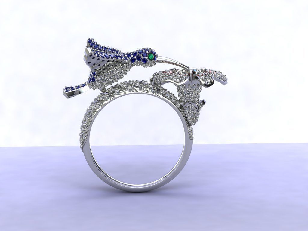 Bird Ring 3D print model_4