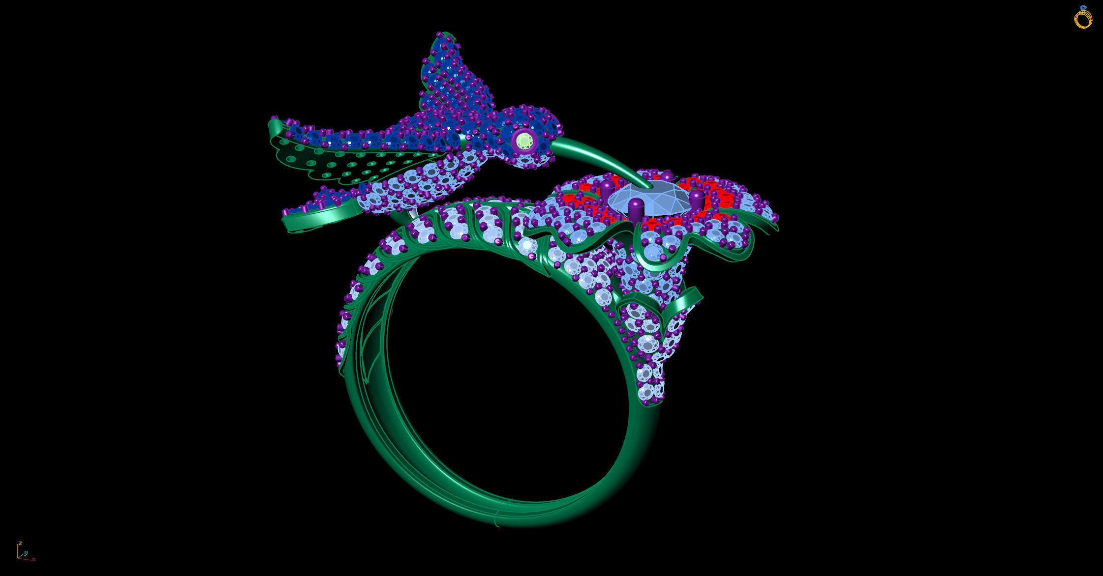 Bird Ring 3D print model_6