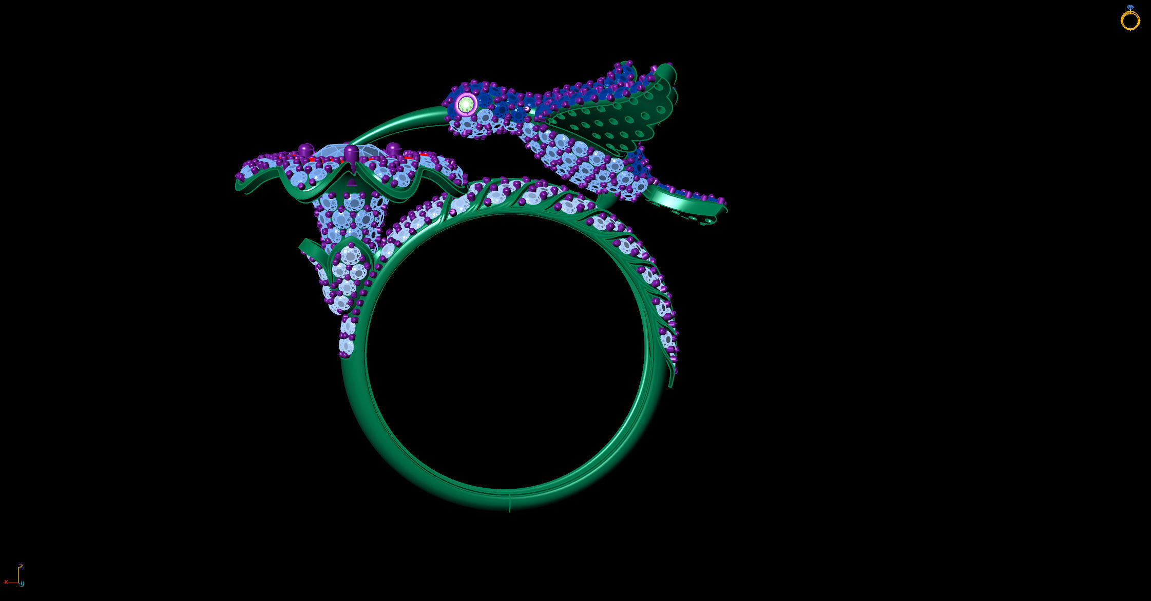 Bird Ring 3D print model_8