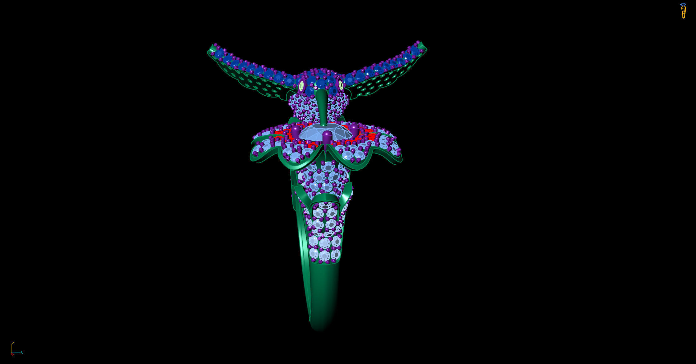 Bird Ring 3D print model_7