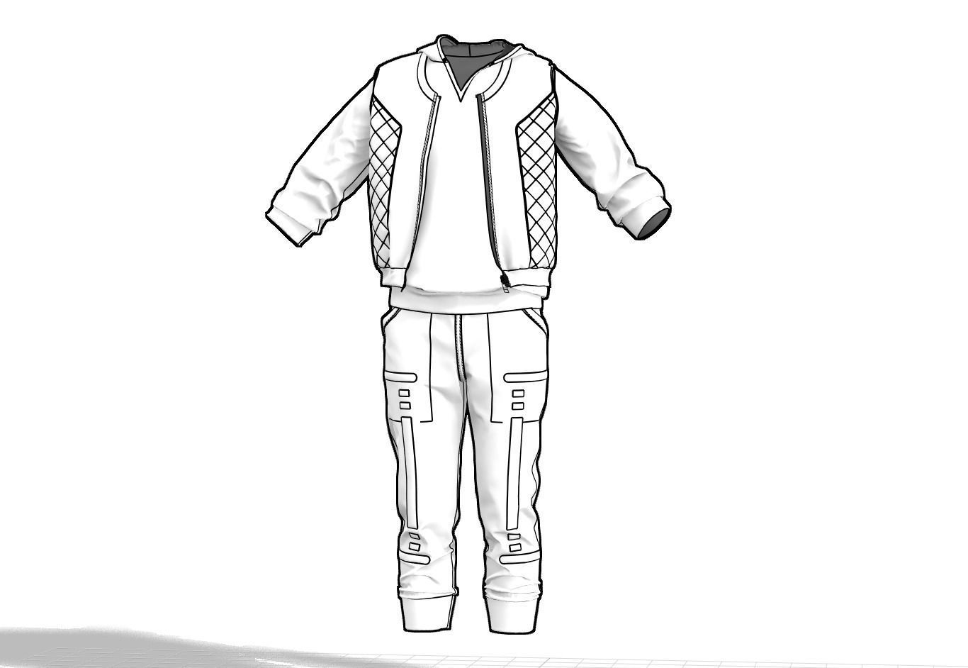 Man outfit 3D model_6