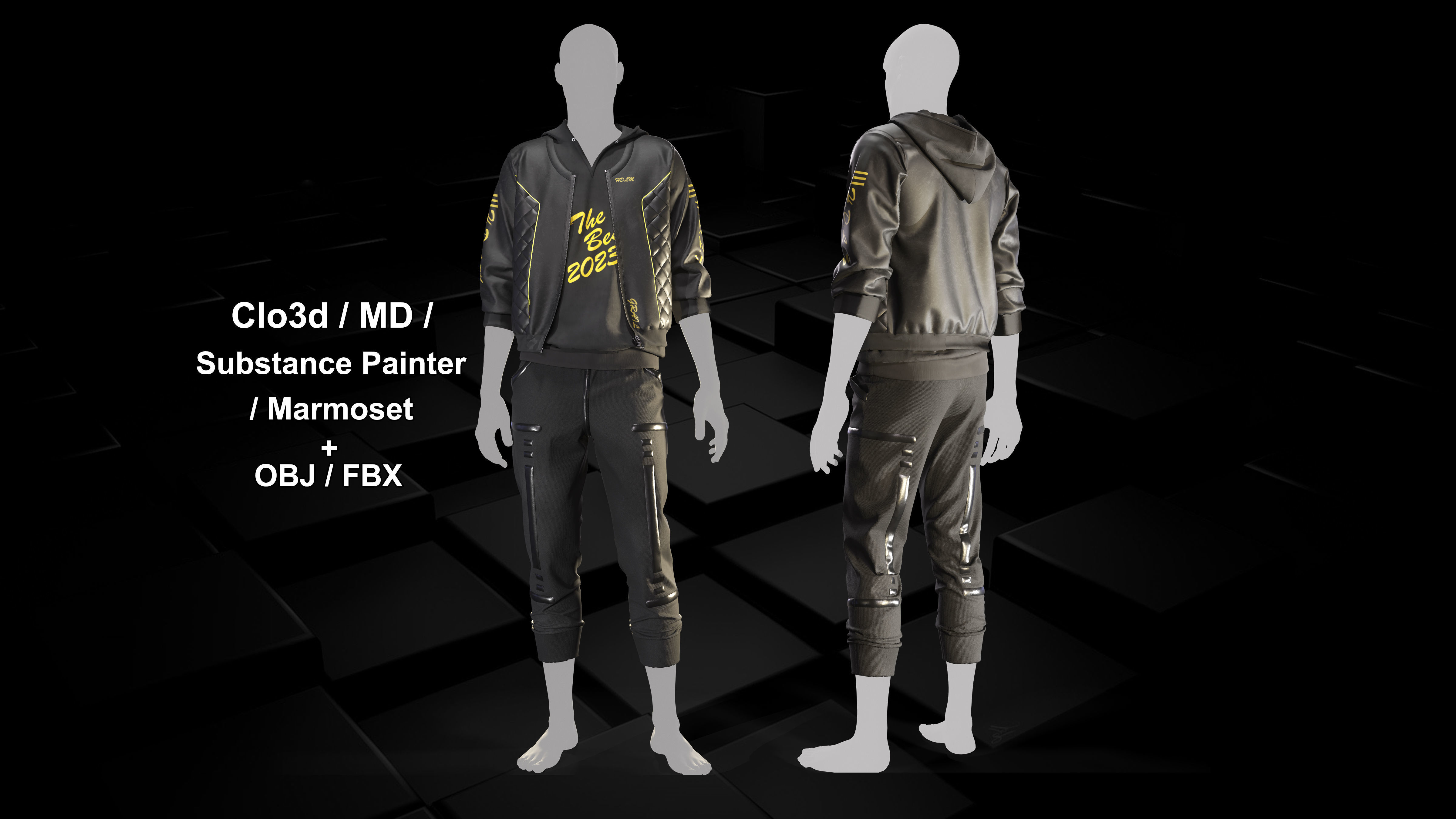 Man outfit 3D model_3
