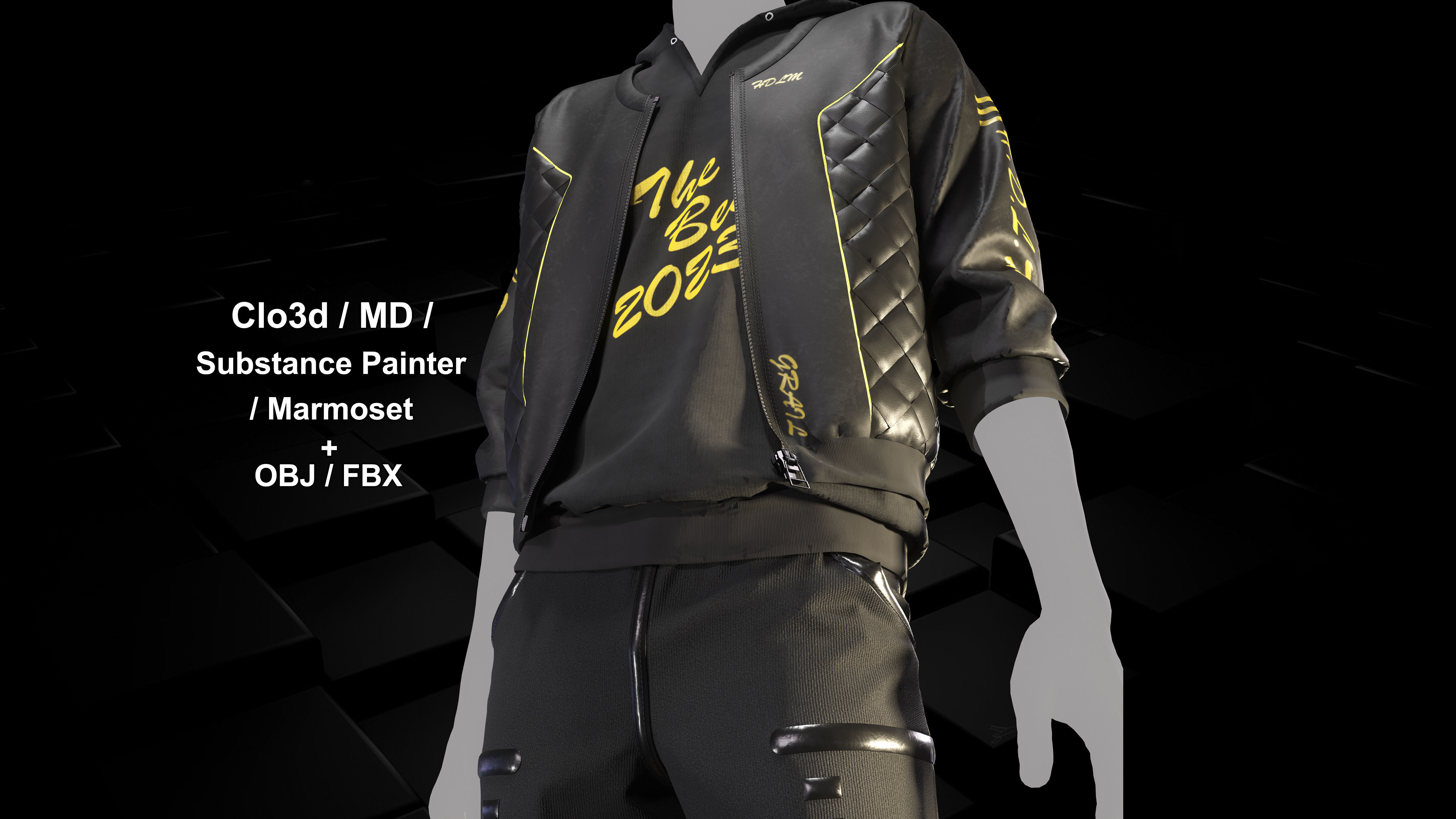 Man outfit 3D model_1