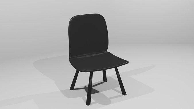 Simple Guest Chair Commercial Free 3D model