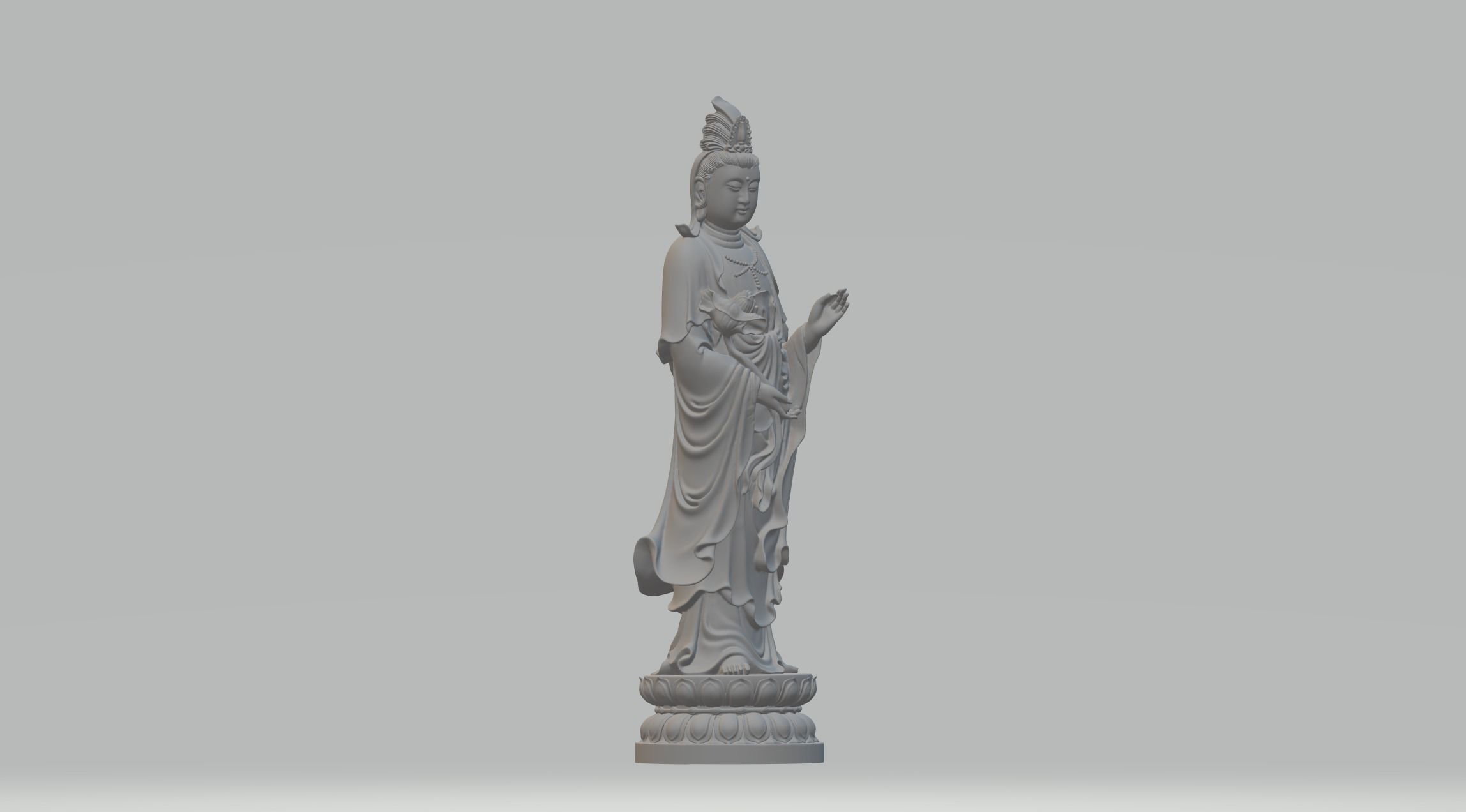 Dashizhi Guanyin Bodhisattva 3D print model_3