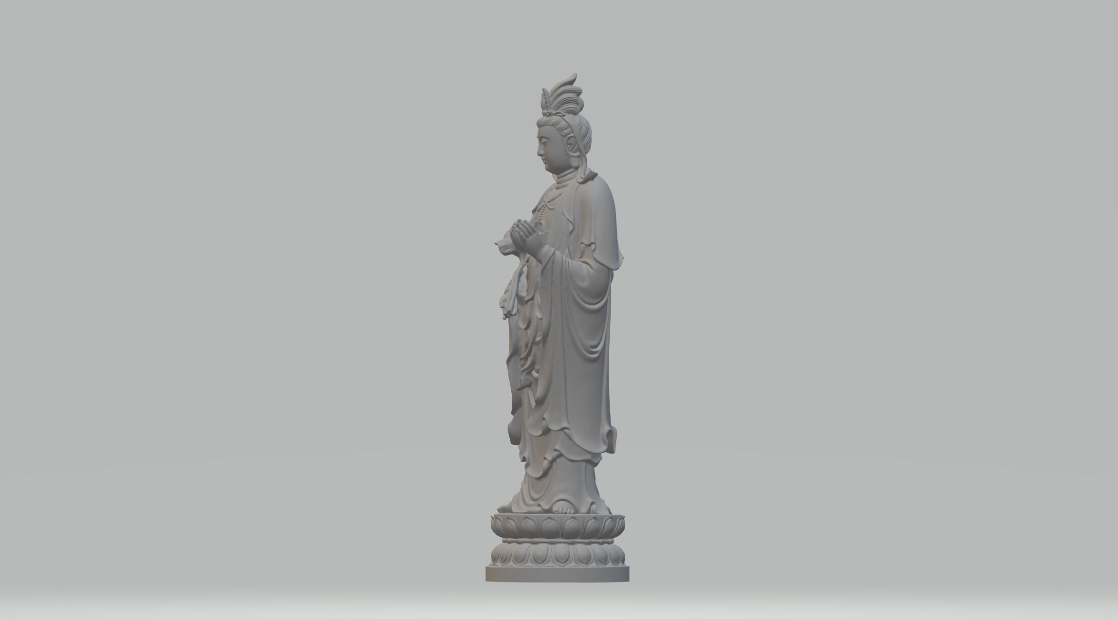 Dashizhi Guanyin Bodhisattva 3D print model_1