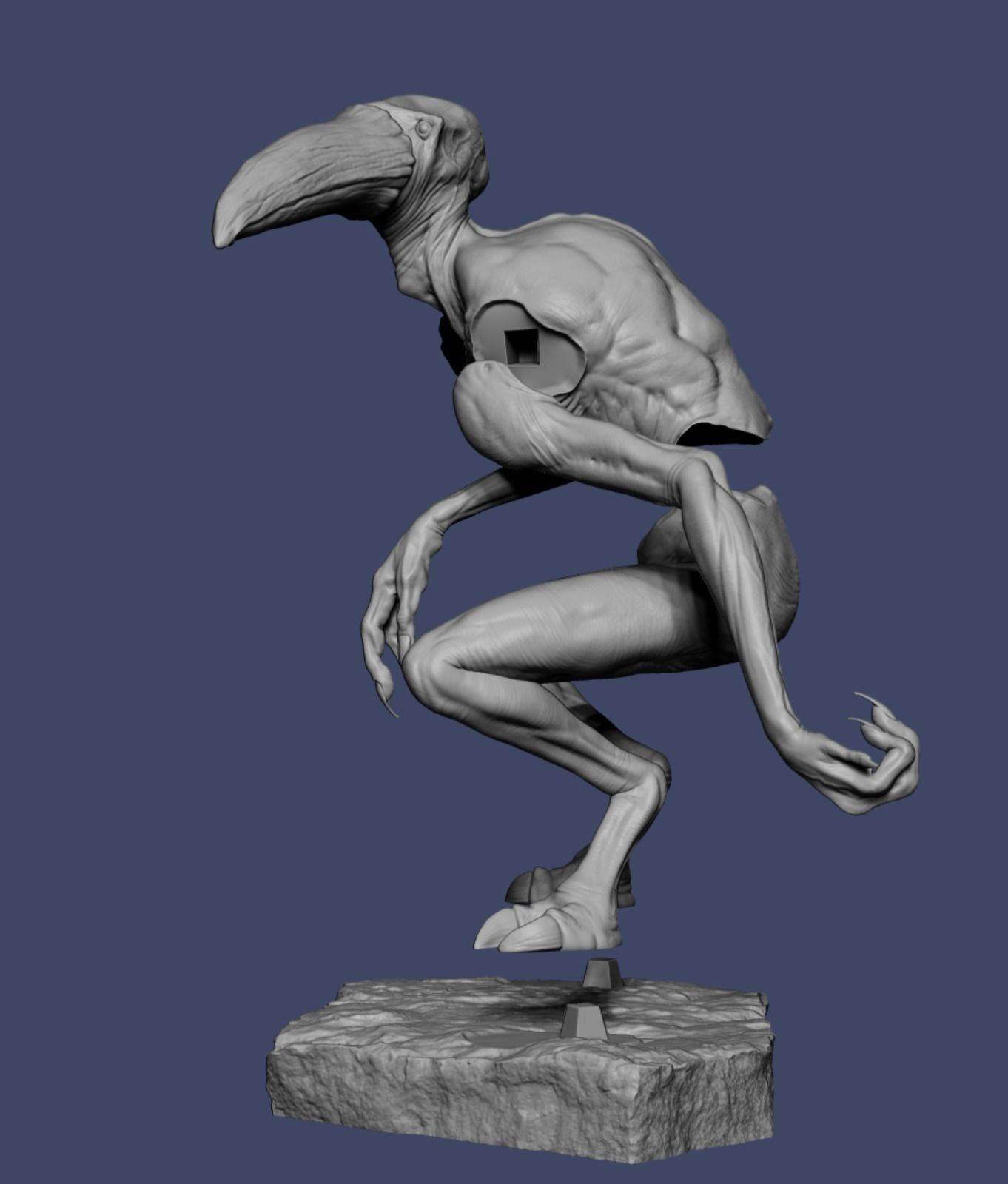 Vulture 3D Printable Sculpt 3D print model_3