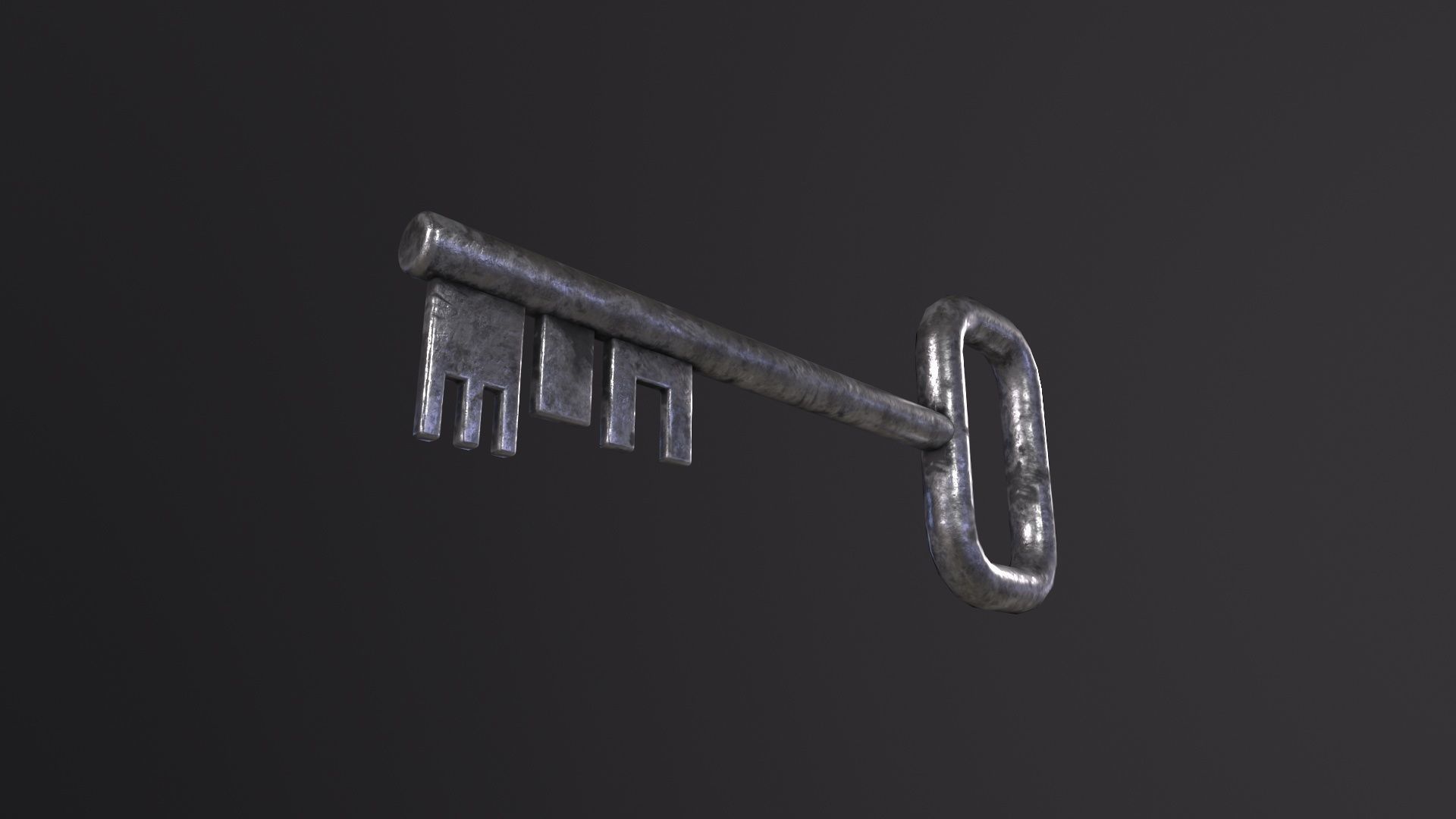 Old Key 3D Model Low-poly 3D model_3
