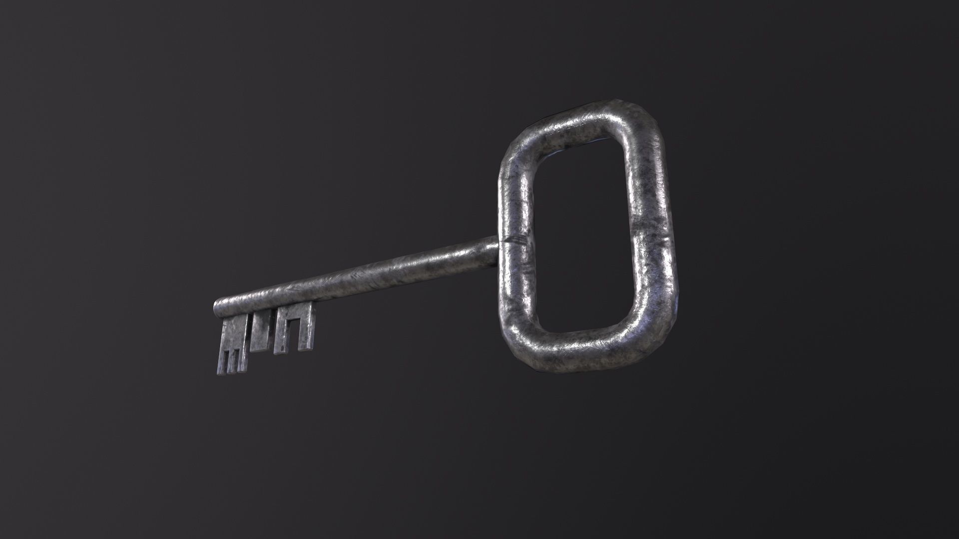 Old Key 3D Model Low-poly 3D model_4