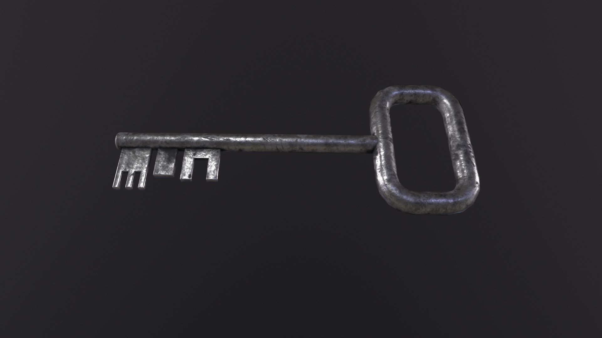 Old Key 3D Model Low-poly 3D model_5
