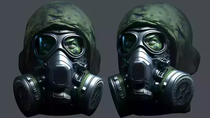 Helmet 3d model military combat Military Low-poly 3D model