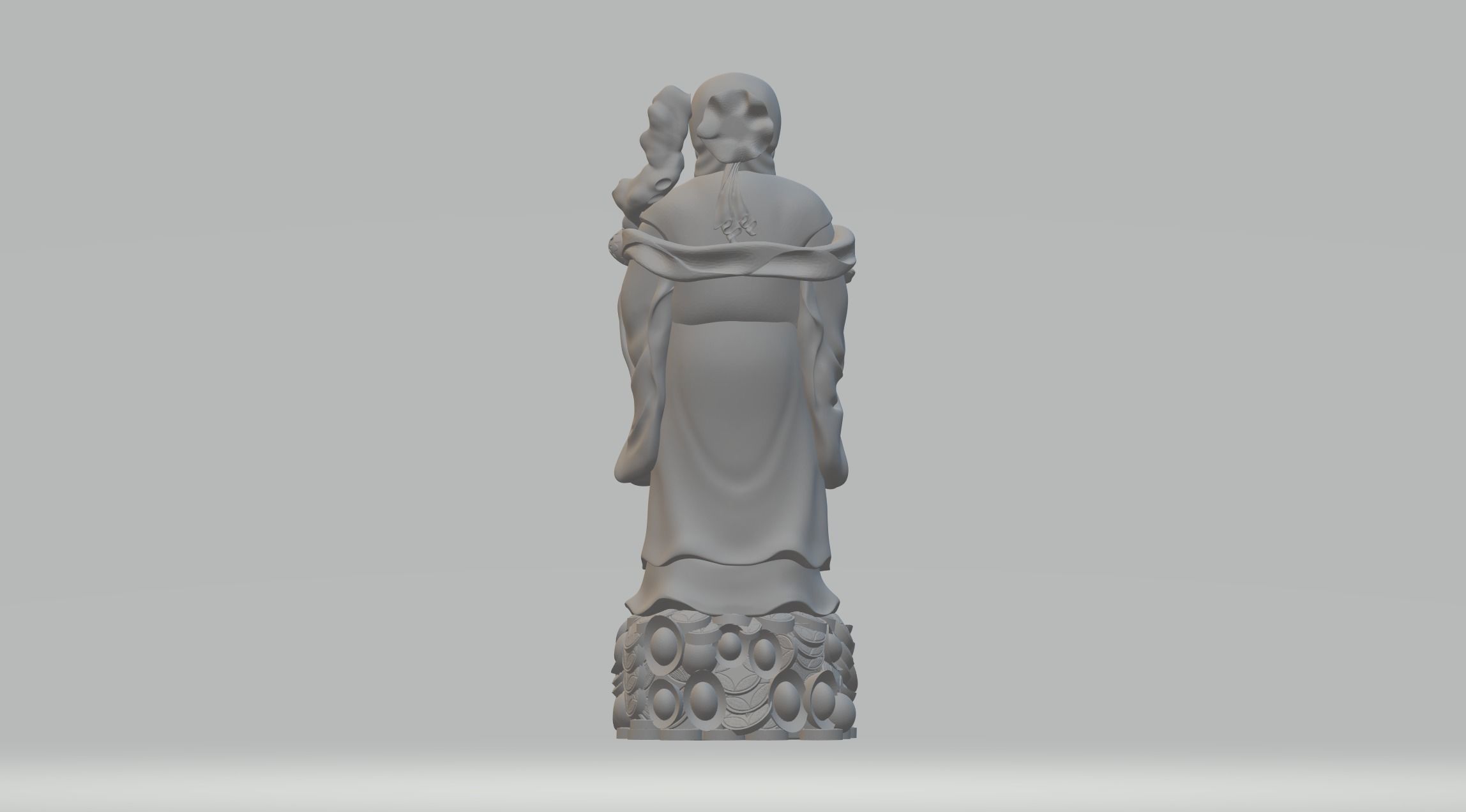 Fu Lu Shou Samsung Buddha Statue 3D print model_11