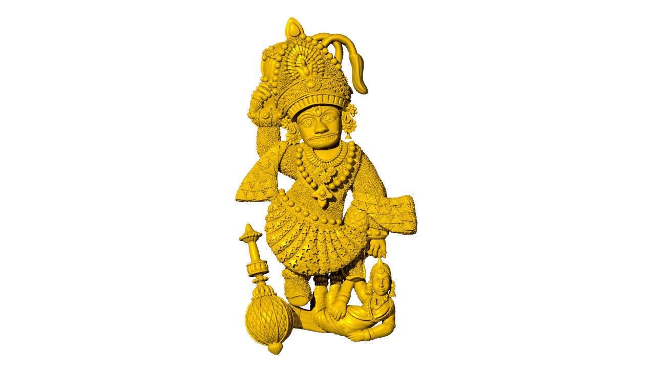 Sarangpur Hanumanji 3D print model_3