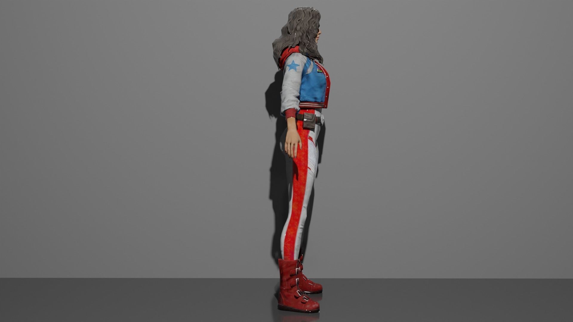 American Chavez  Low-poly 3D model_3