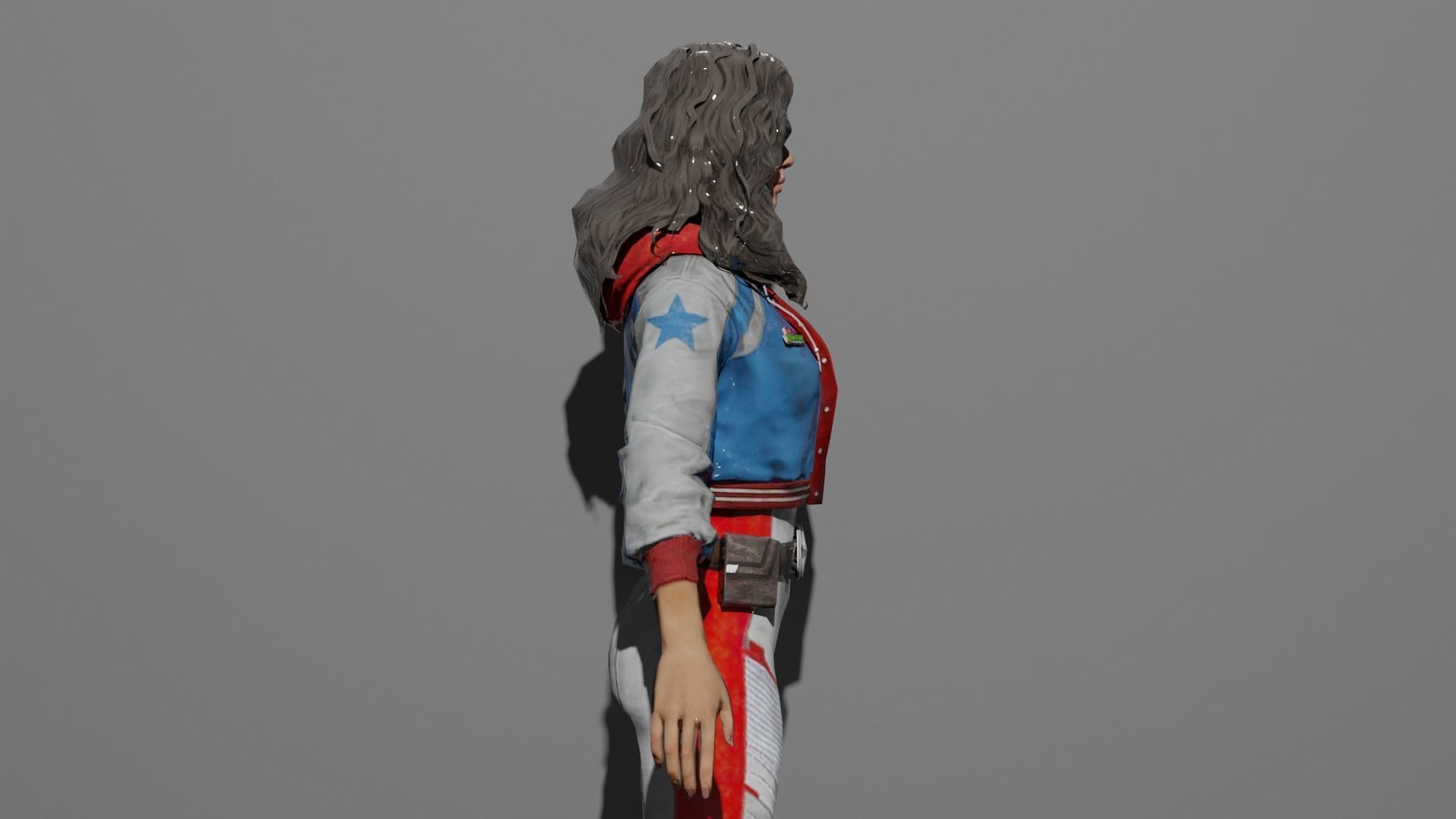 American Chavez  Low-poly 3D model_4